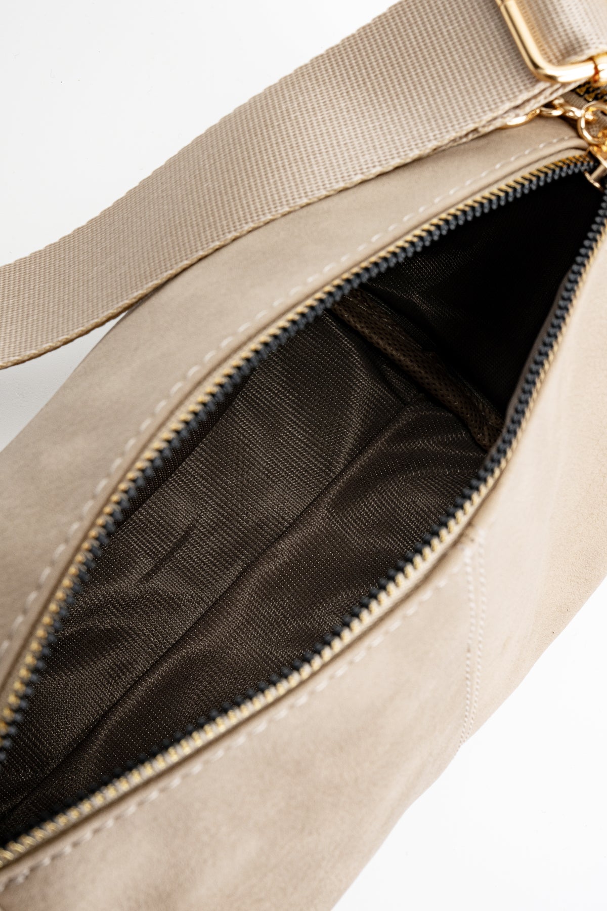 Suni Deri Kadın Çapraz Çanta Polya Vizon