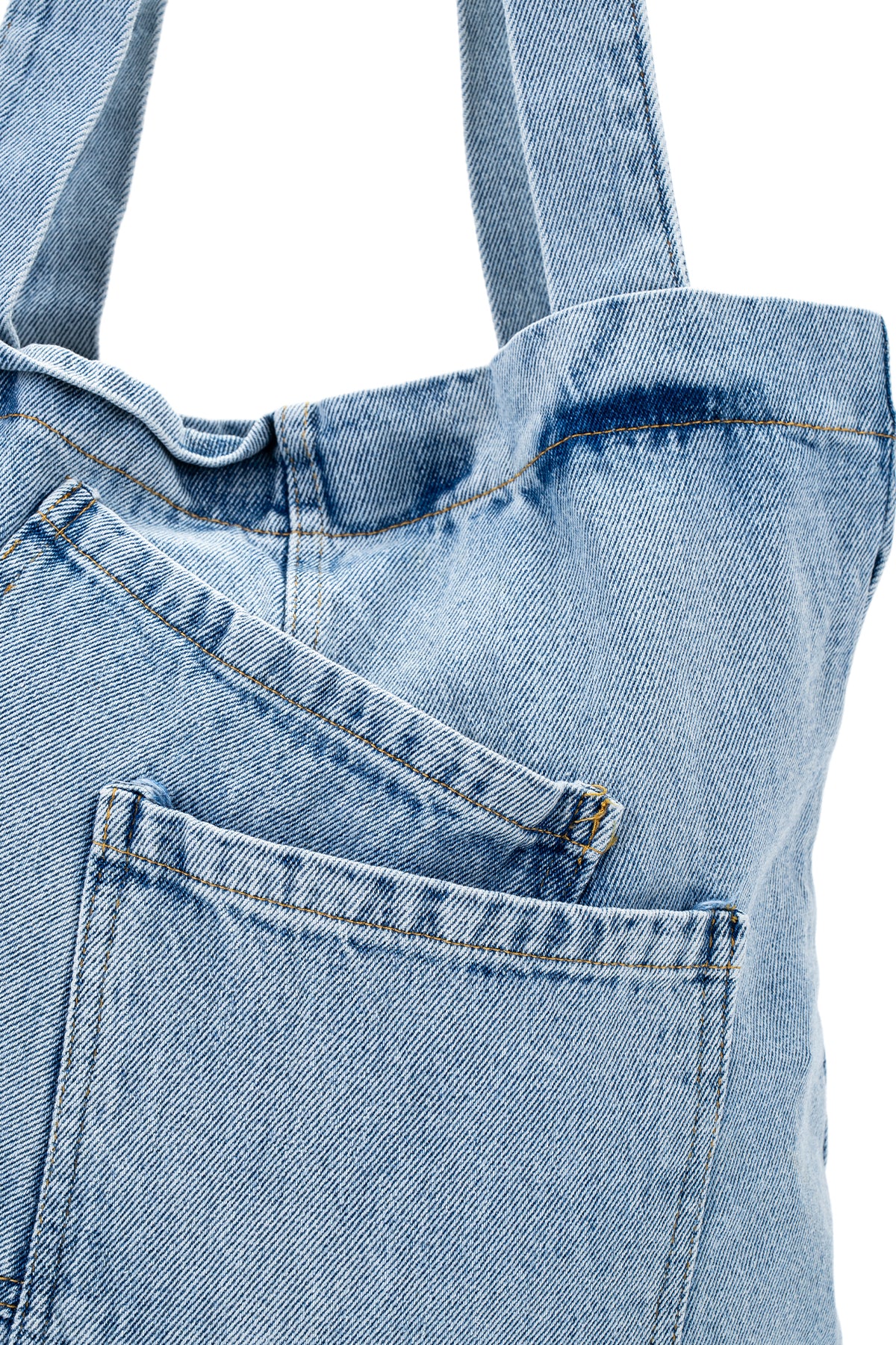 Çapraz Yama Cep Detaylı Denim Kadın Kol Çanta Doli Açık Mavi