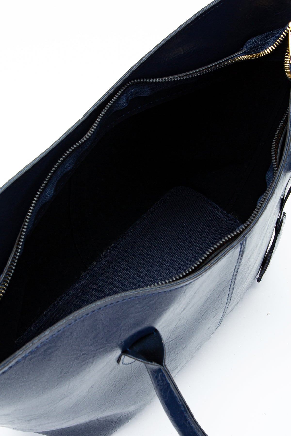 Çift Saplı Suni Deri Hipe Kadın Kol Çantası Lacivert