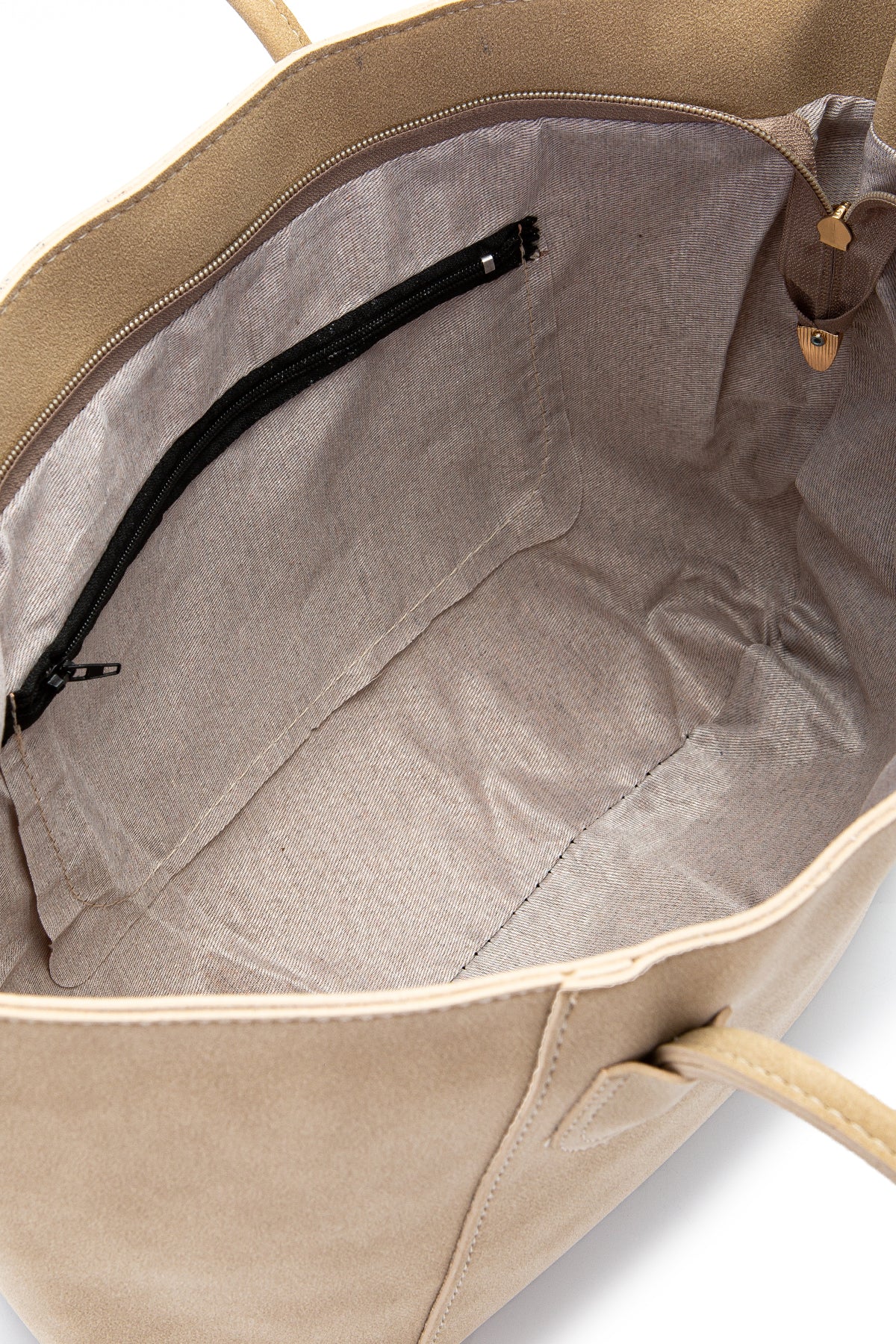 Süet Elena Kol Çanta Bej