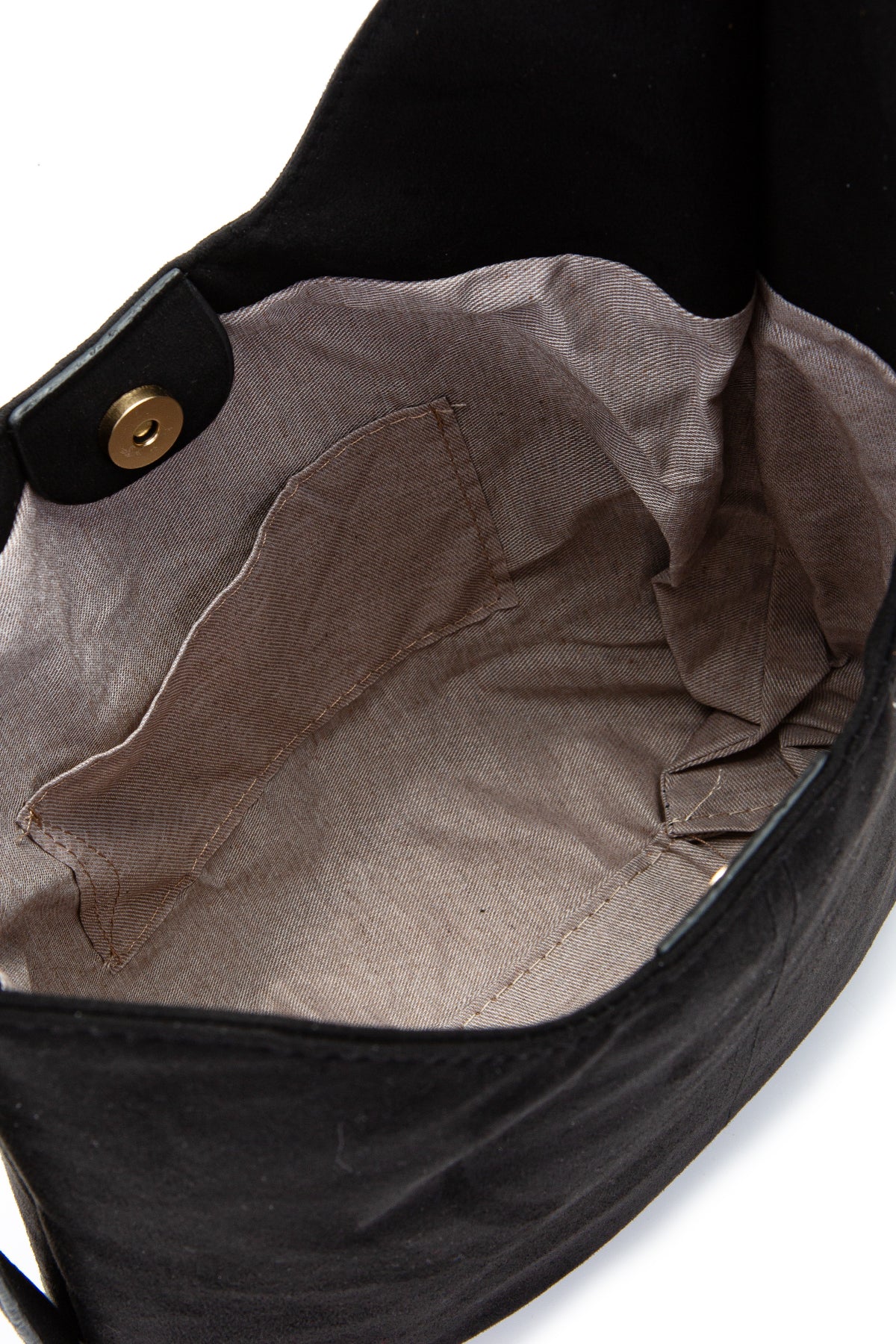 Süet Kavis Detaylı Mona Kol Çanta Siyah