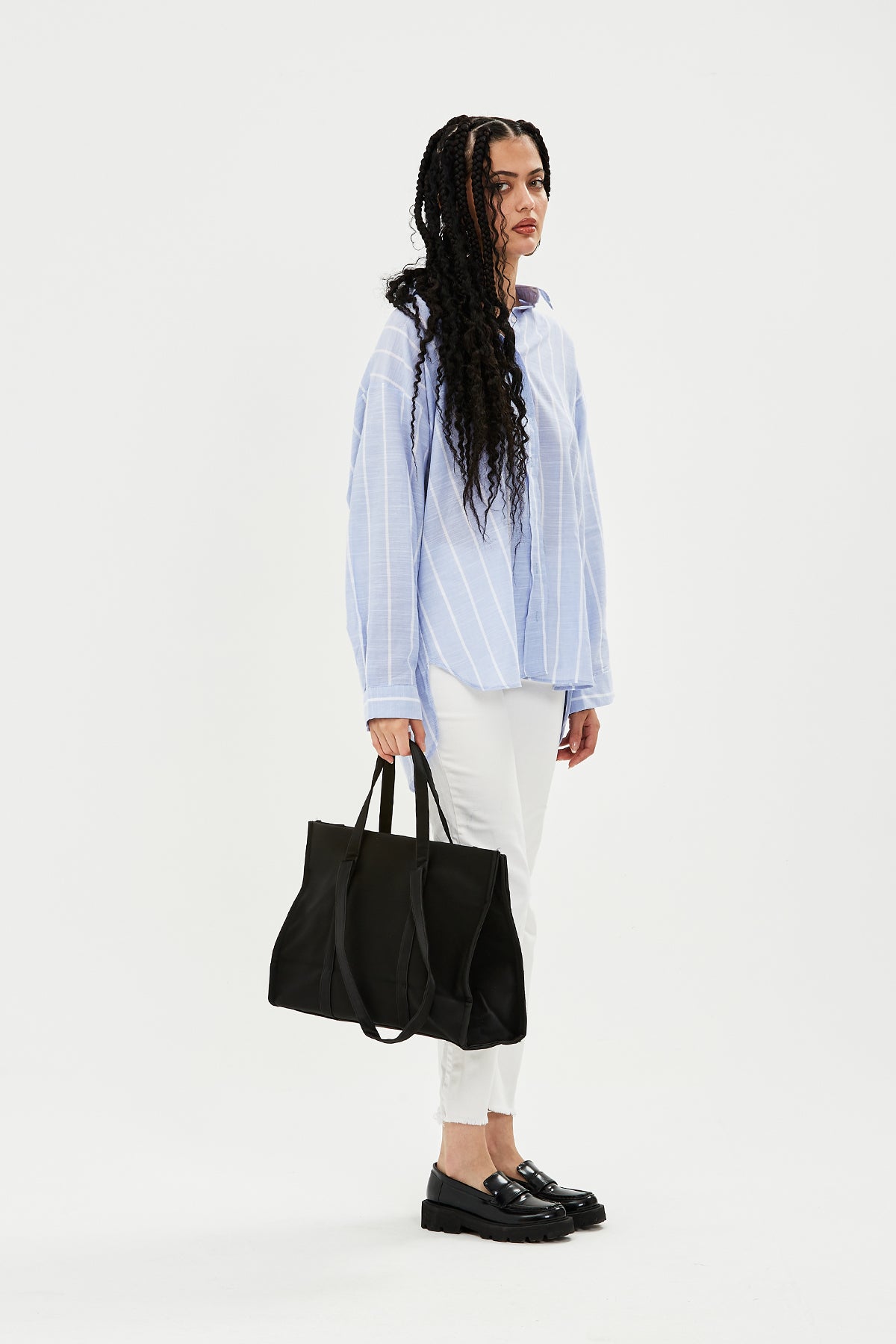 Paraşüt Kumaş Shopper Amelia Kadın Kol Çanta Siyah