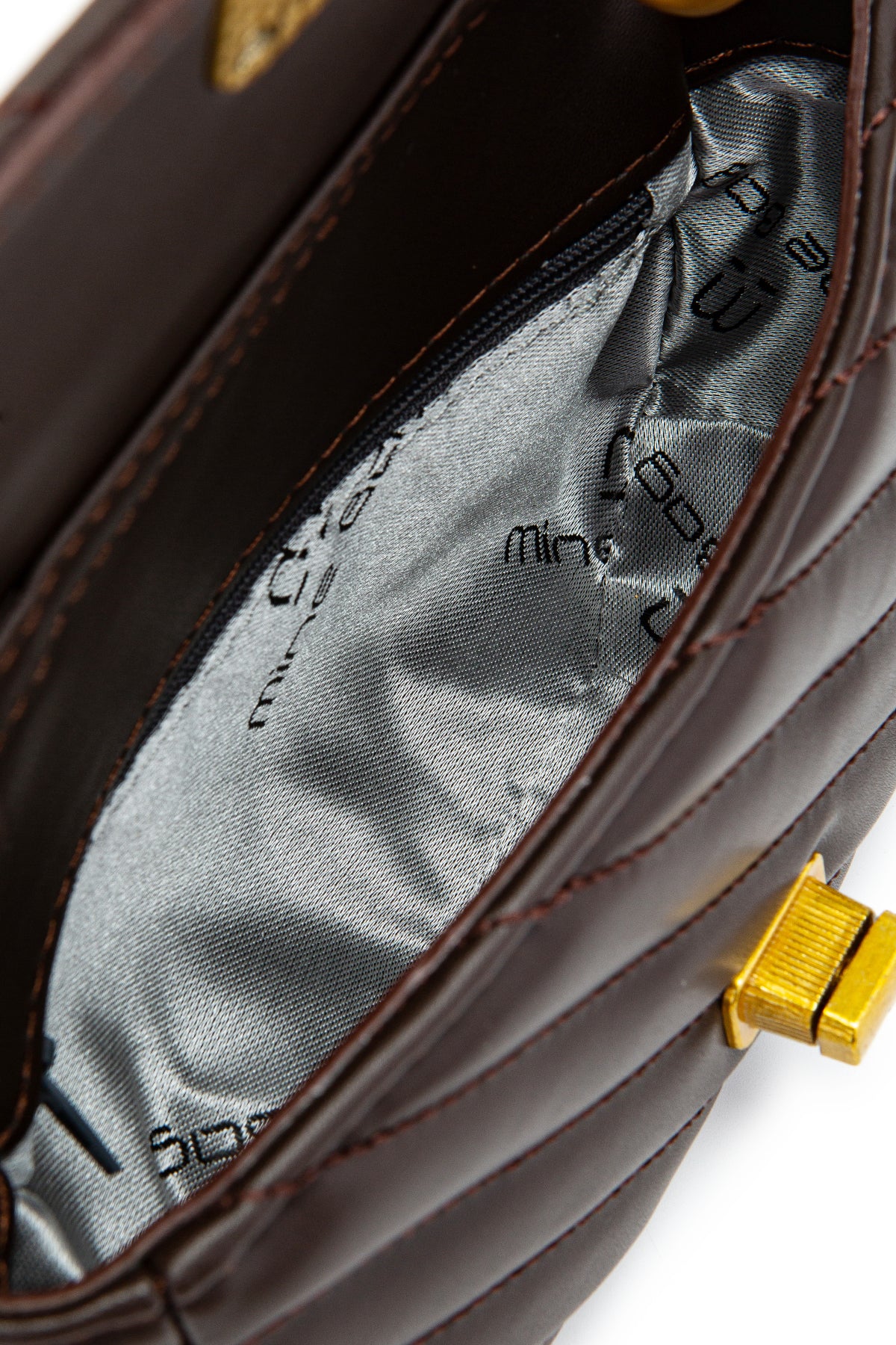 Kilit Detaylı Suni Deri Kadın Çapraz Çanta Sheldon Kahverengi