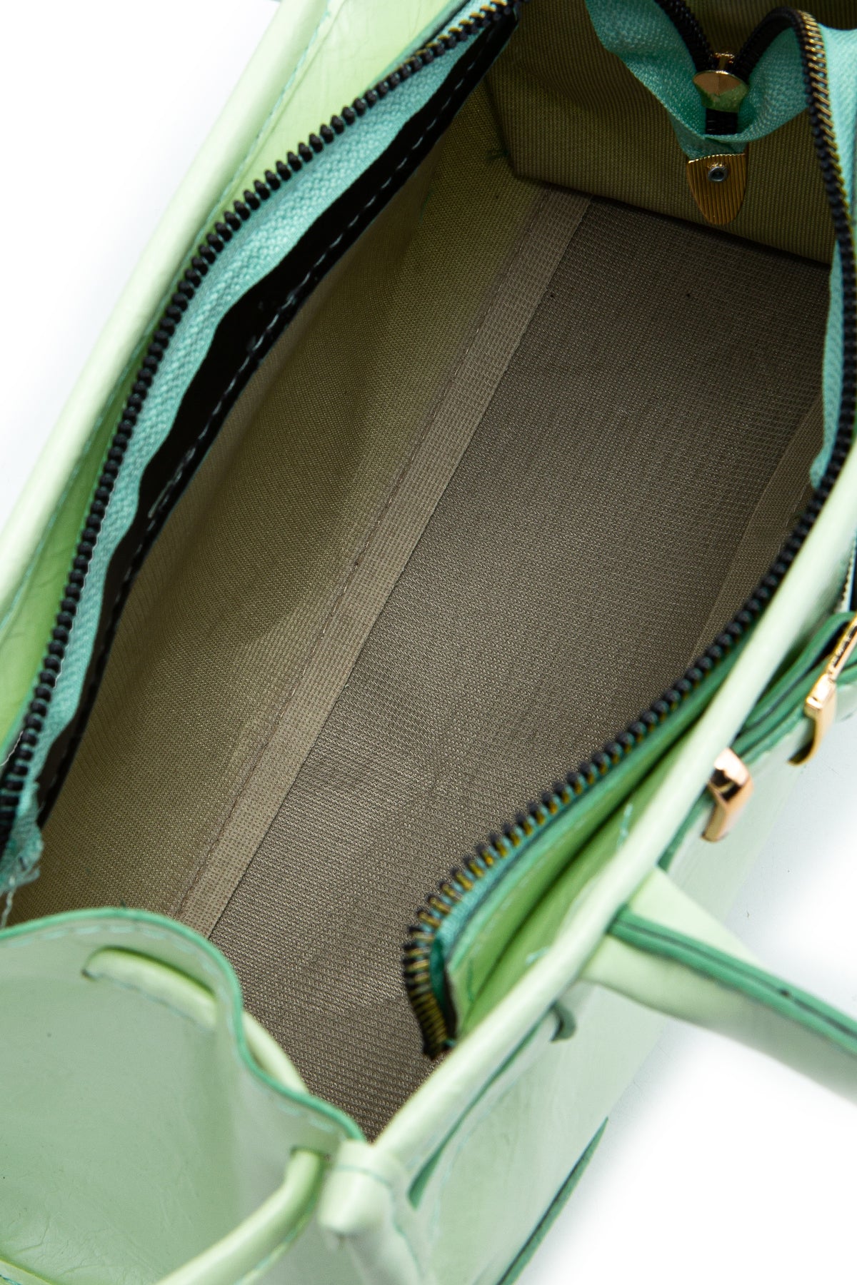 Kemer Detaylı Suni Kılçıllı Deri Kadın Kol Çanta Girls Su Yeşili