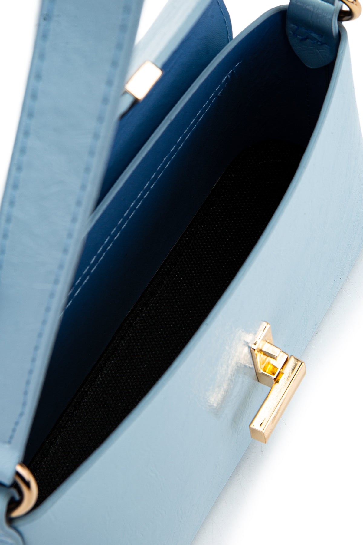 Kapaklı Baget Lara Kadın Kol Çanta Mavi