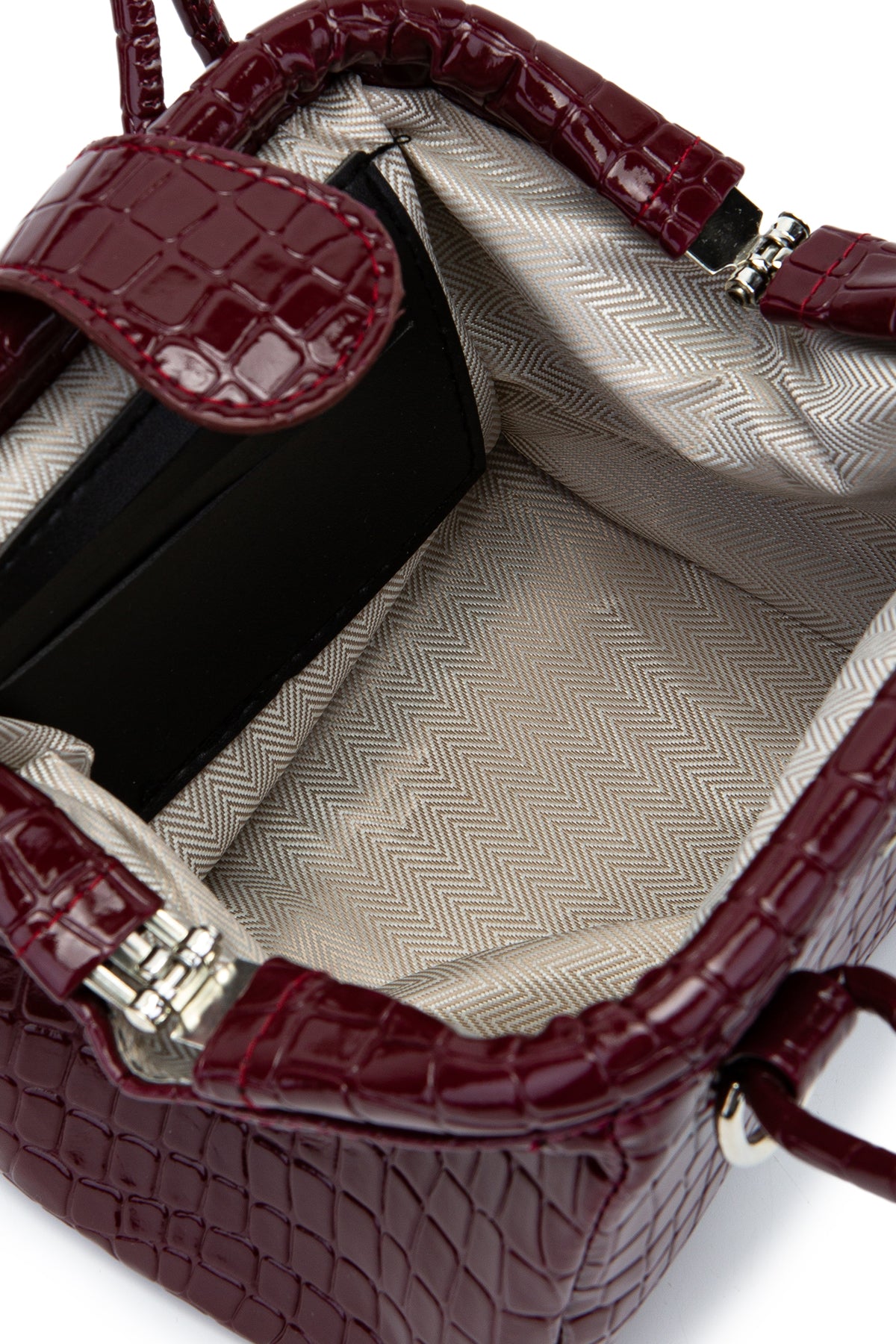 Mini Cluth Tokyo Kadın El Ve Çapraz Çanta Bordo