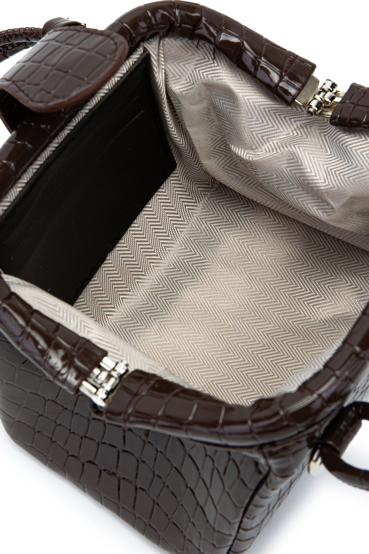 Mini Cluth Tokyo Kadın El Ve Çapraz Çanta Kahverengi