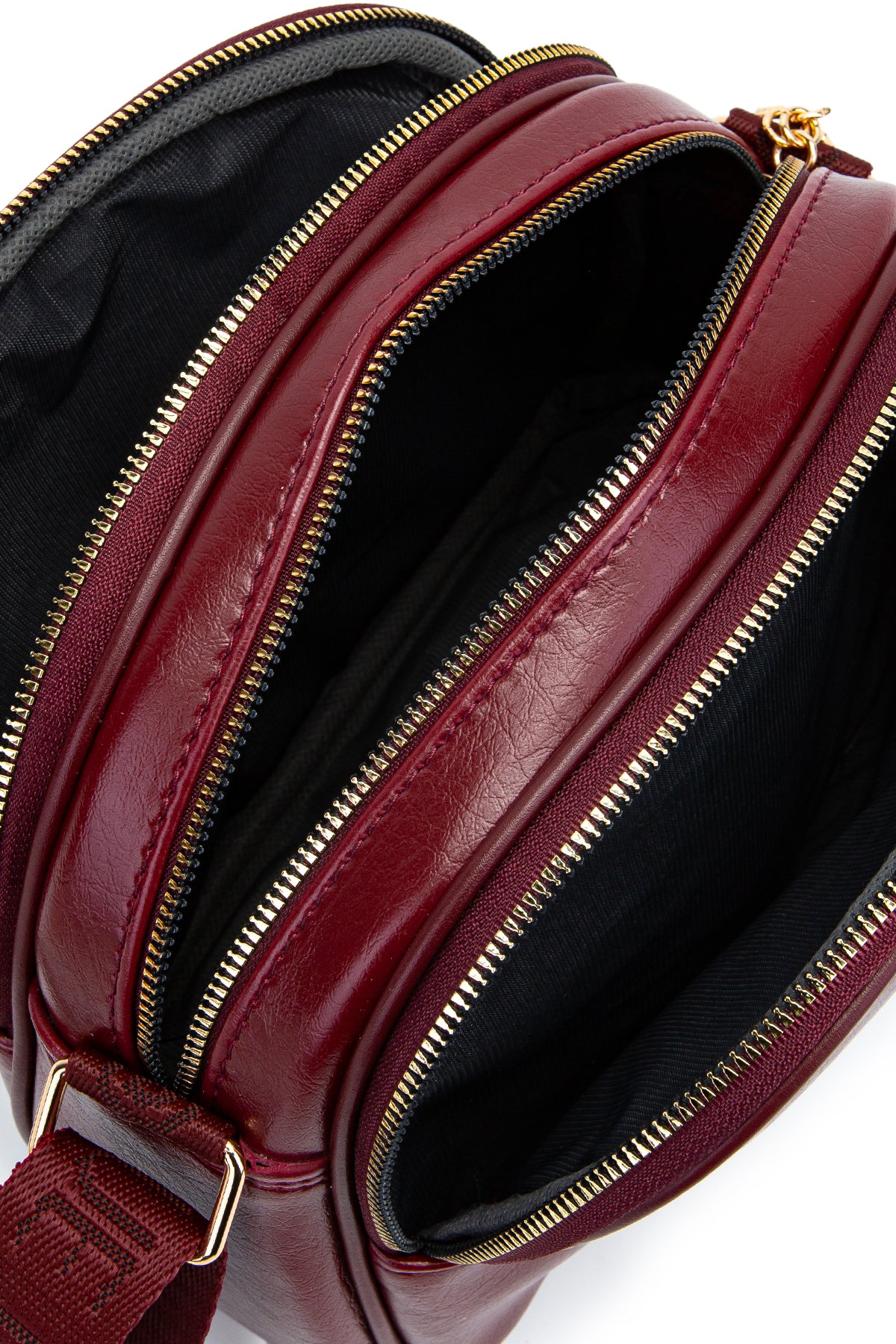 Fermuarlı Çok Göz Willson Kadın Çapraz Çanta Bordo