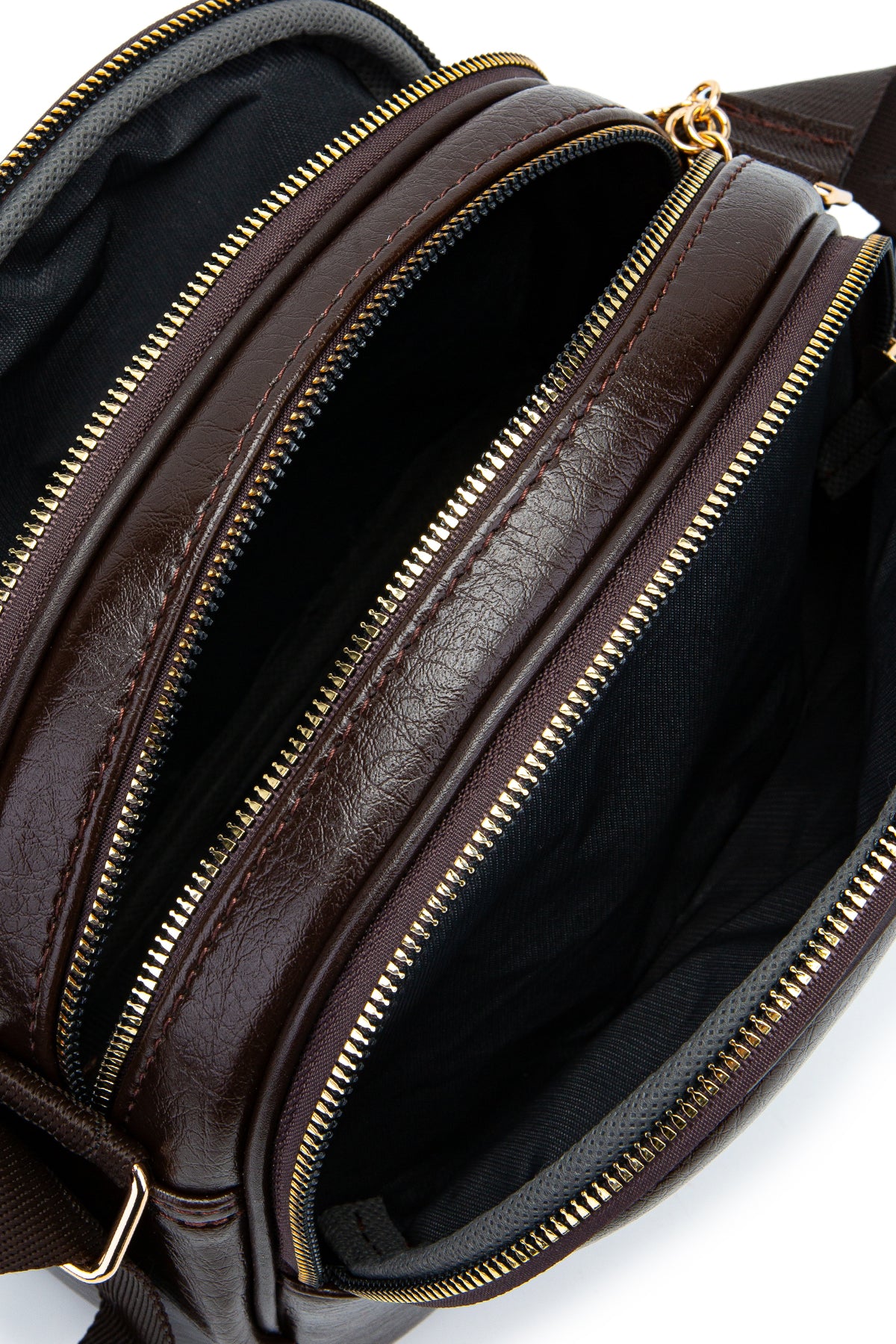 Fermuarlı Çok Göz Willson Kadın Çapraz Çanta Kahverengi