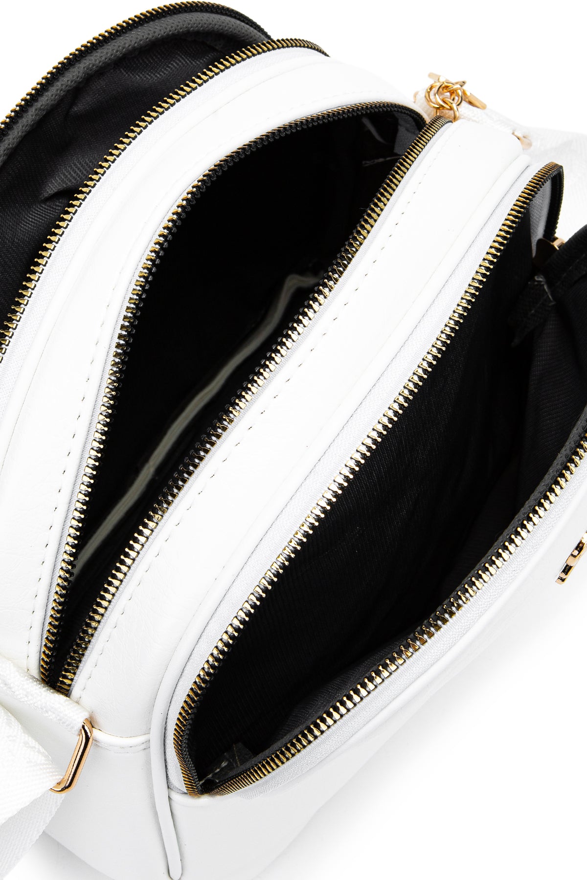 Fermuarlı Çok Göz Willson Kadın Çapraz Çanta Beyaz