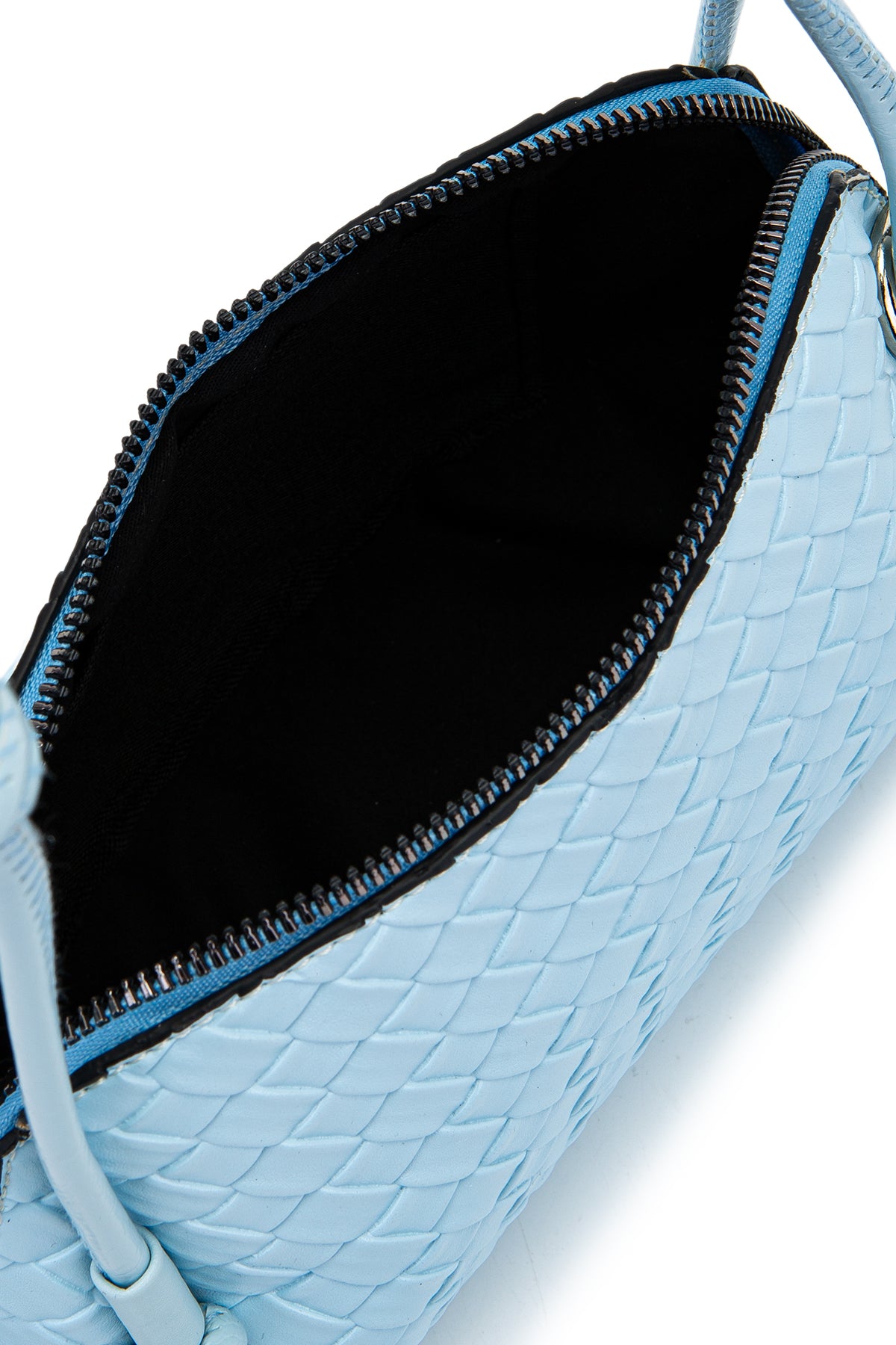 Örgü Desenli Ayarlanabilir Askılı Bliss Kadın Çapraz Çanta Mavi