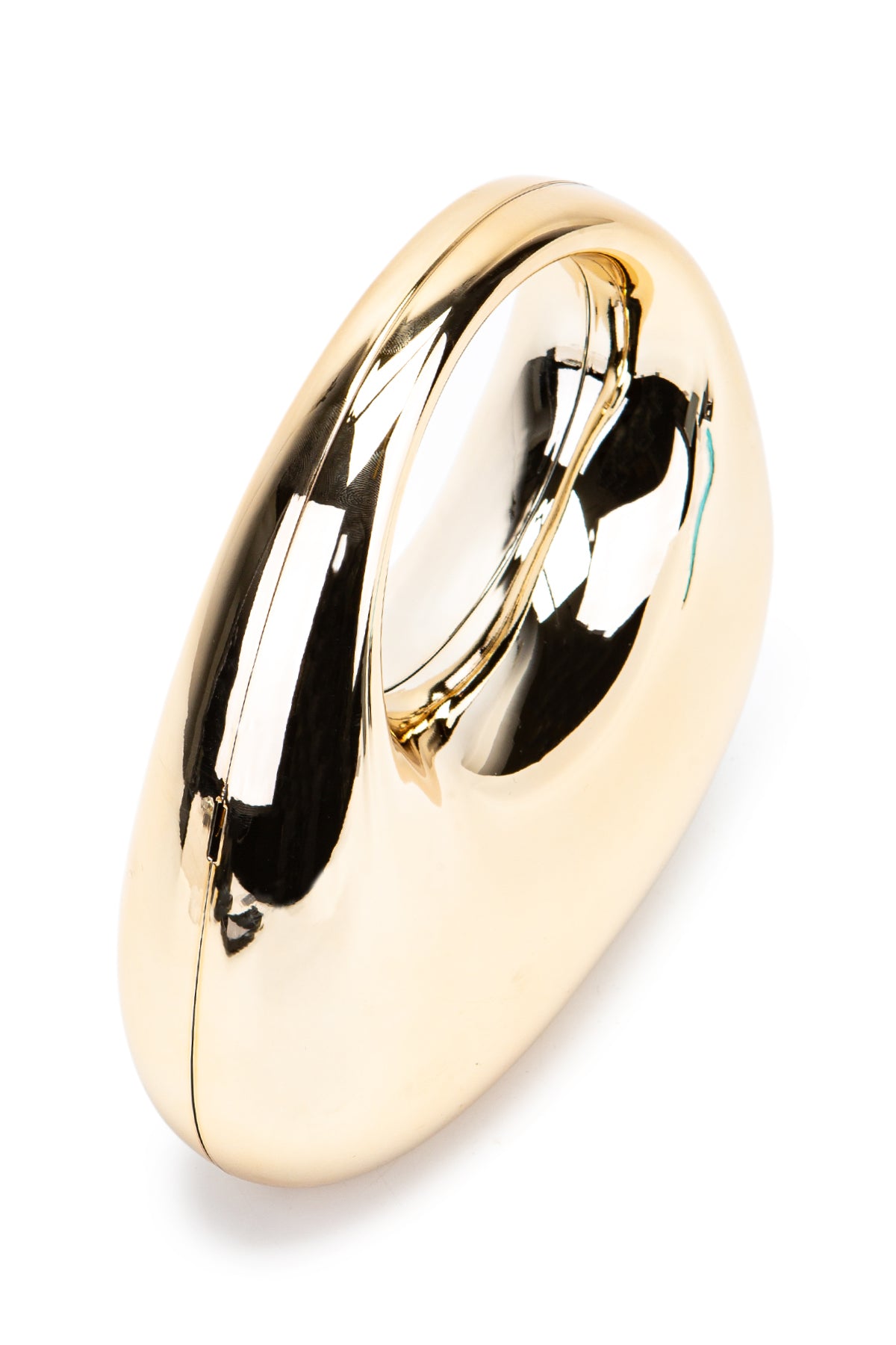 Kendinden Saplı Yarım Ay Formlu Kadın Abiye Çanta Arlen Gold