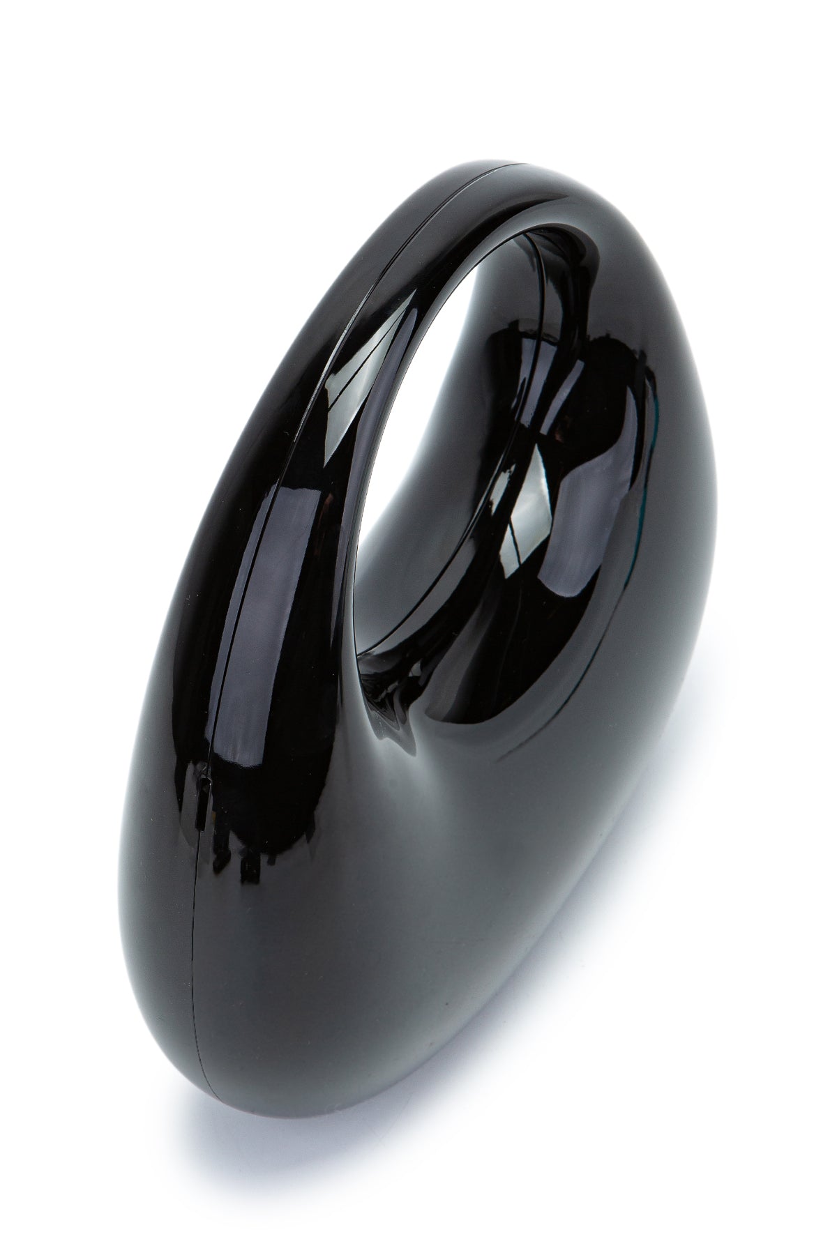 Kendinden Saplı Yarım Ay Formlu Kadın Abiye Çanta Arlen Siyah