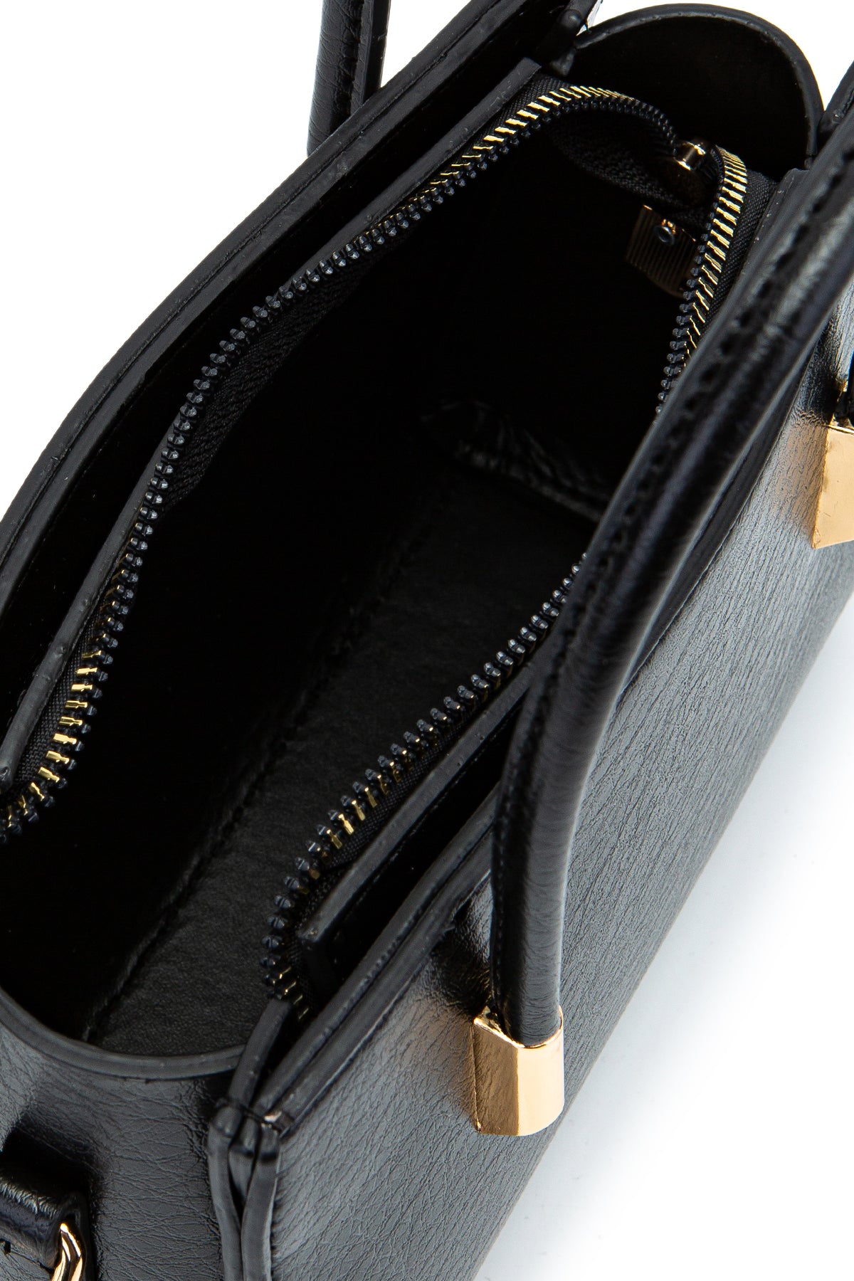 Gold Detay Sabit Askılı Kadın Çapraz Çanta Siena Düz Siyah