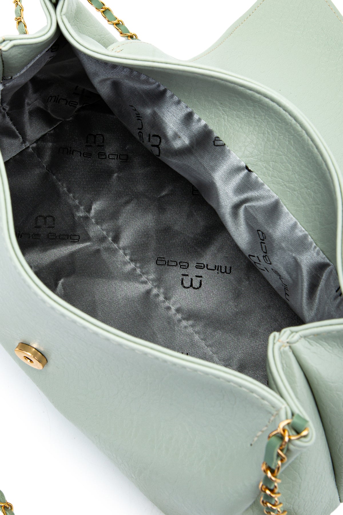 Kapaklı Zarif Tasarım Sarrah Kadın Omuz Çanta Mint Yeşil