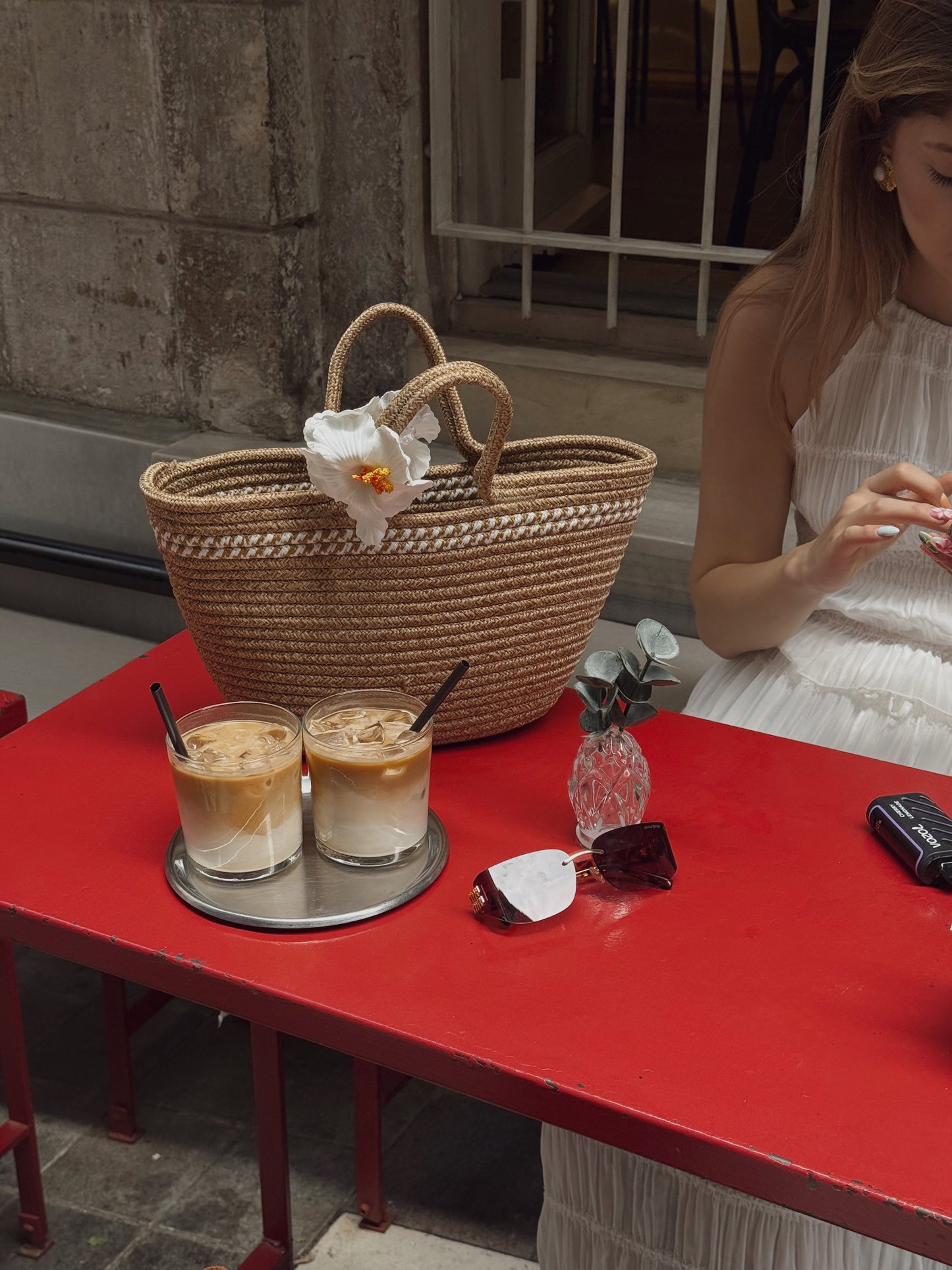Kova Şekil Plaj Kadın Kol Çanta Knit Hasır