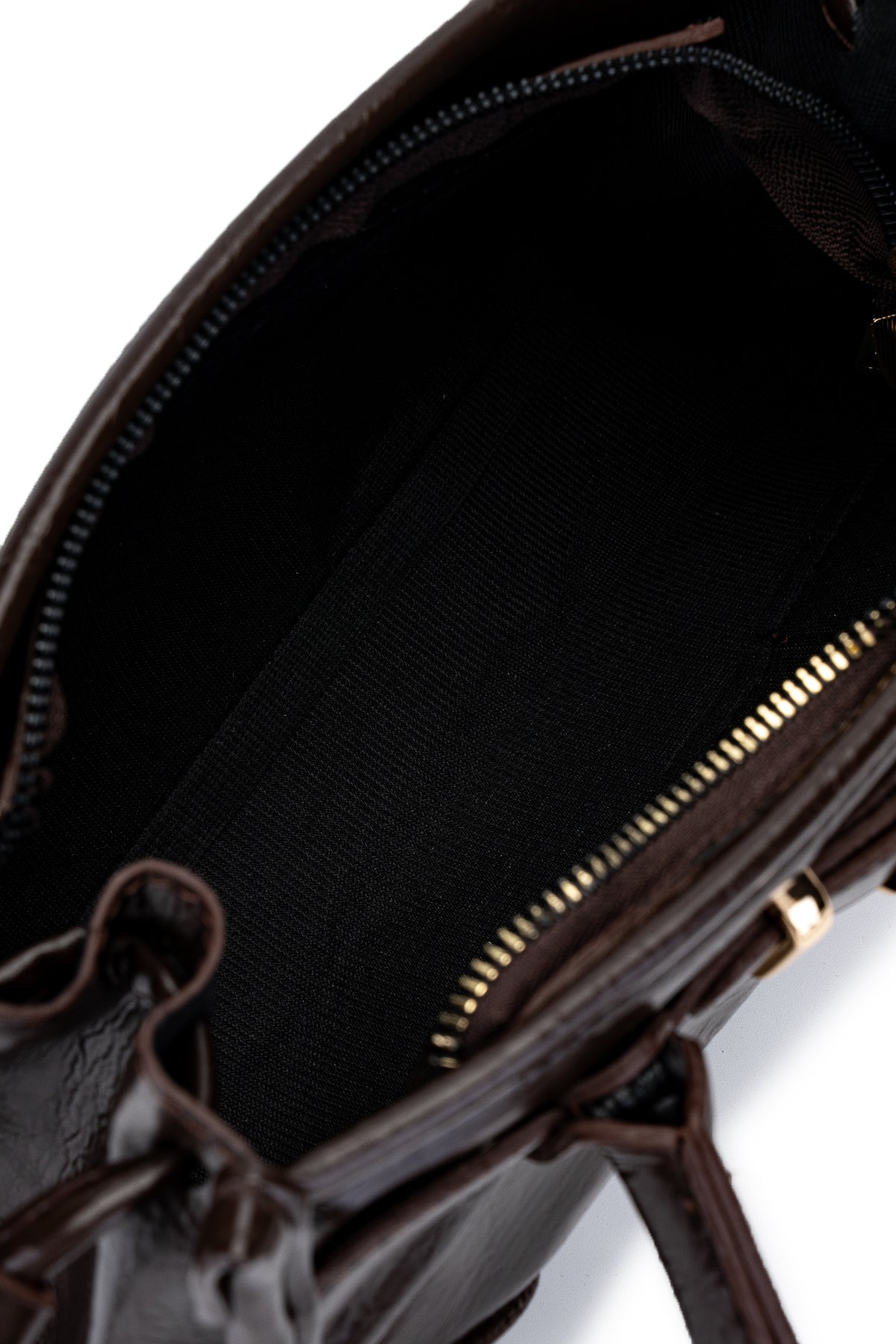 Kemer Detaylı Suni Kılçıllı Deri Kadın Kol Çanta Girls Acı Kahve