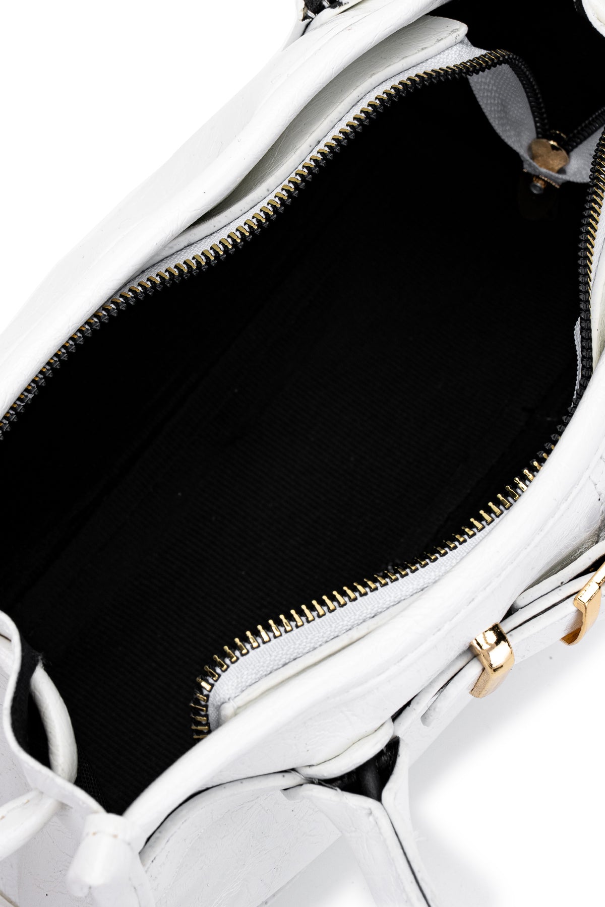 Kemer Detaylı Suni Kılçıllı Deri Kadın Kol Çanta Girls Beyaz