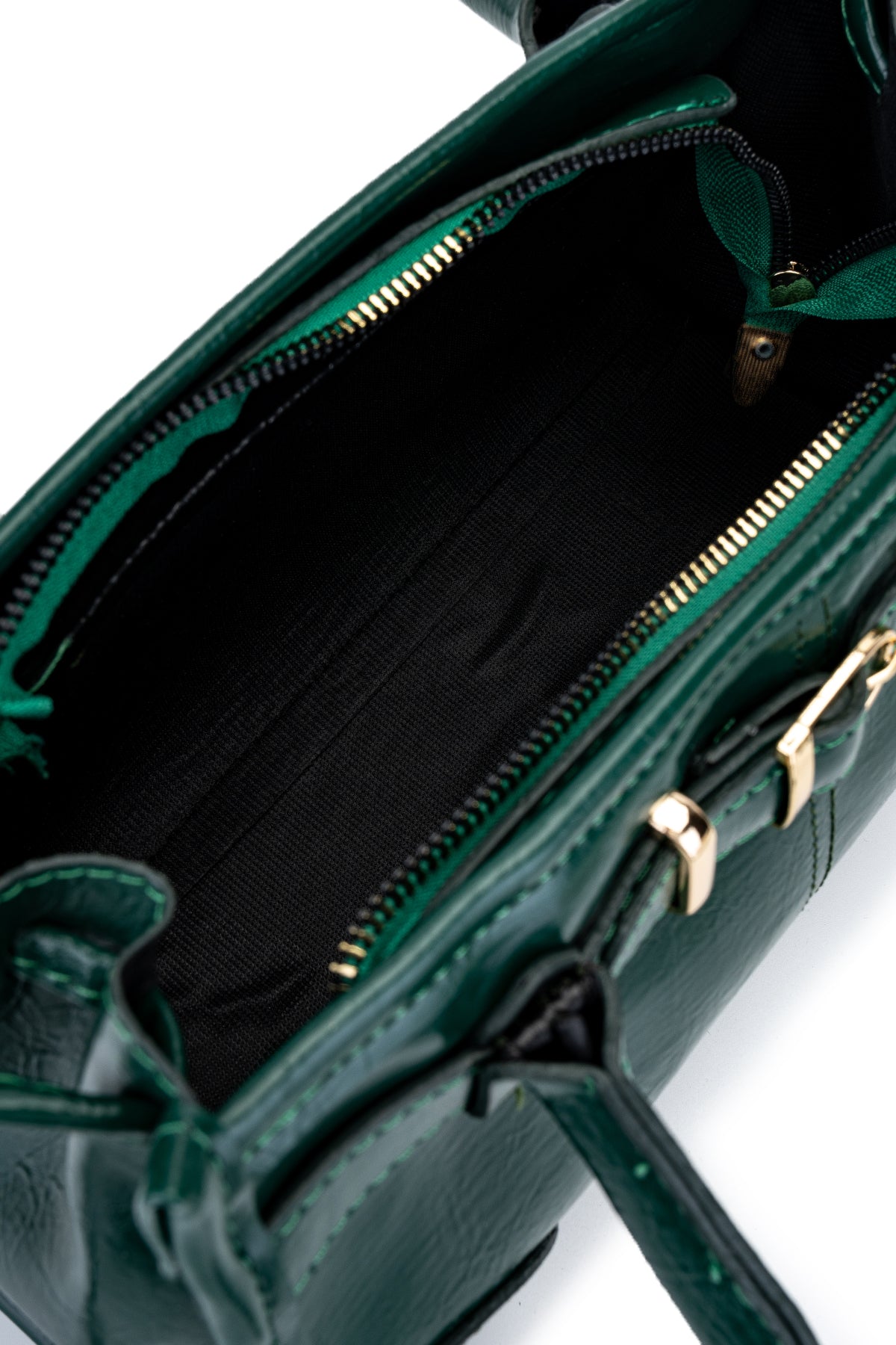 Kemer Detaylı Suni Kılçıllı Deri Kadın Kol Çanta Girls Yeşil