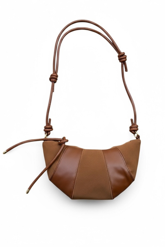 İp Sarkıt Detaylı Süet Deri Karışımlı Bohem Tarz Wade Kadın Çapraz Çanta Taba