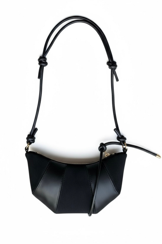 İp Sarkıt Detaylı Süet Deri Karışımlı Bohem Tarz Wade Kadın Çapraz Çanta Siyah