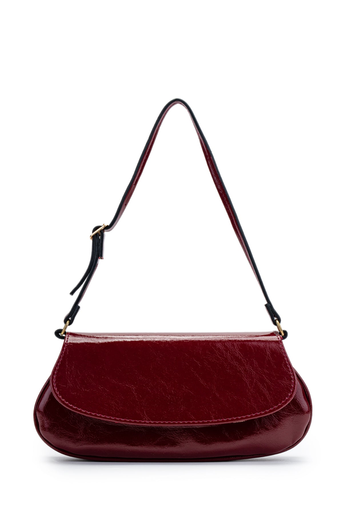 Kapak Detaylı Mini Baget Kadın Kol Çanta Betty Bordo