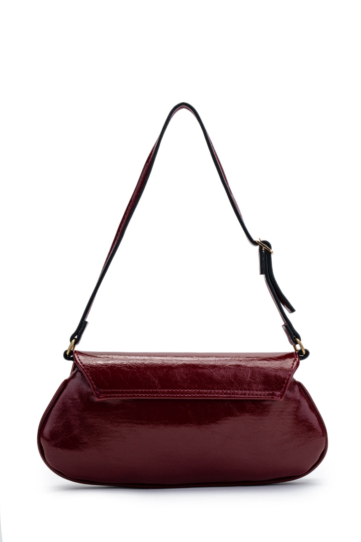 Kapak Detaylı Mini Baget Kadın Kol Çanta Betty Bordo