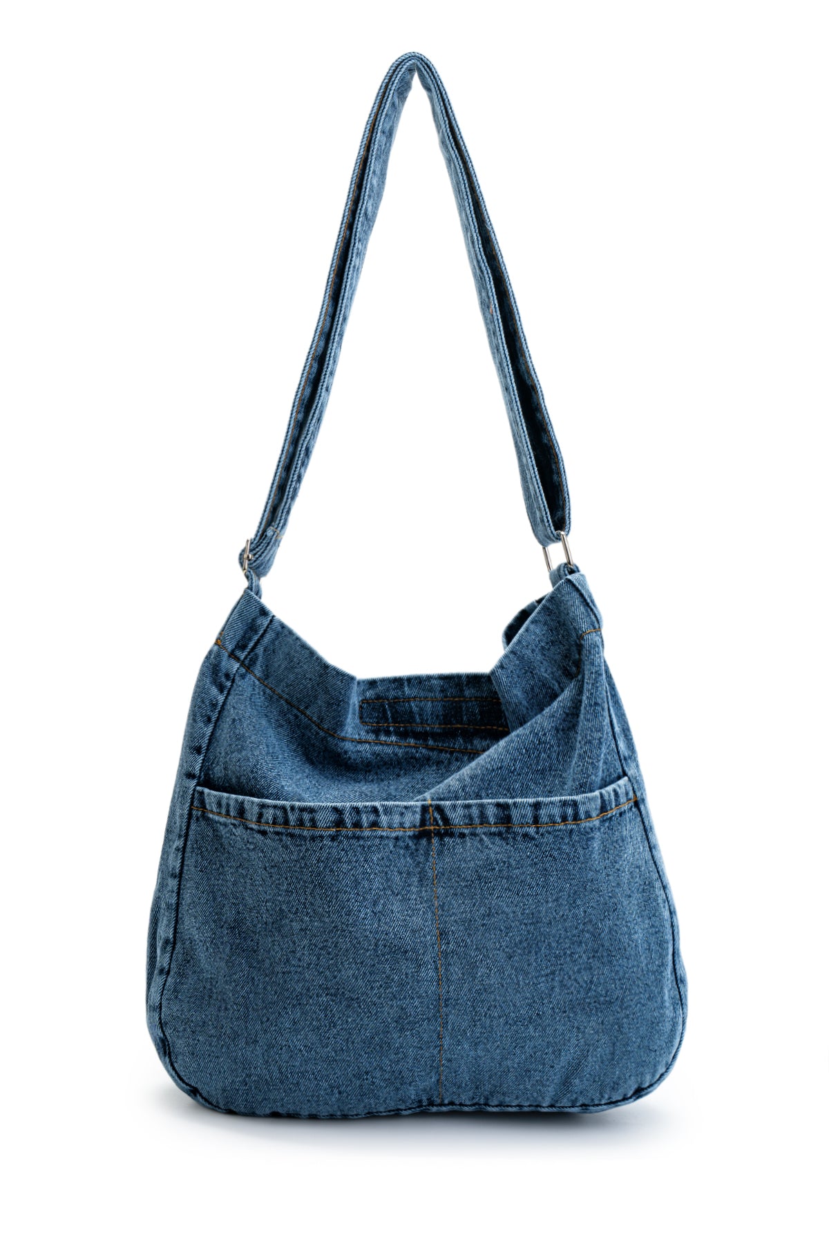 Çift Cepli Denim Kadın Çapraz Çanta Allison Lacivert