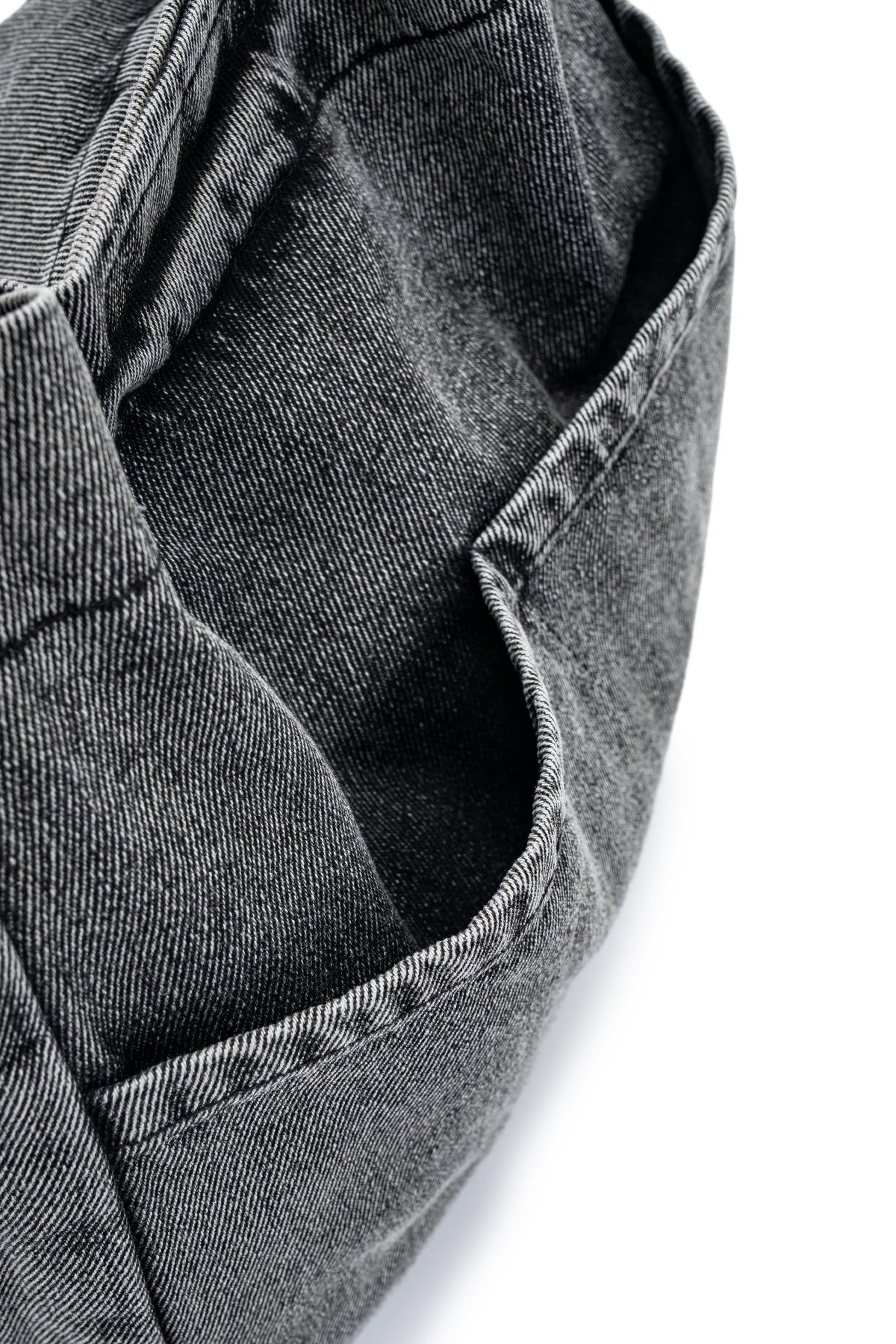 Çift Cepli Denim Kadın Çapraz Çanta Allison Antrasit