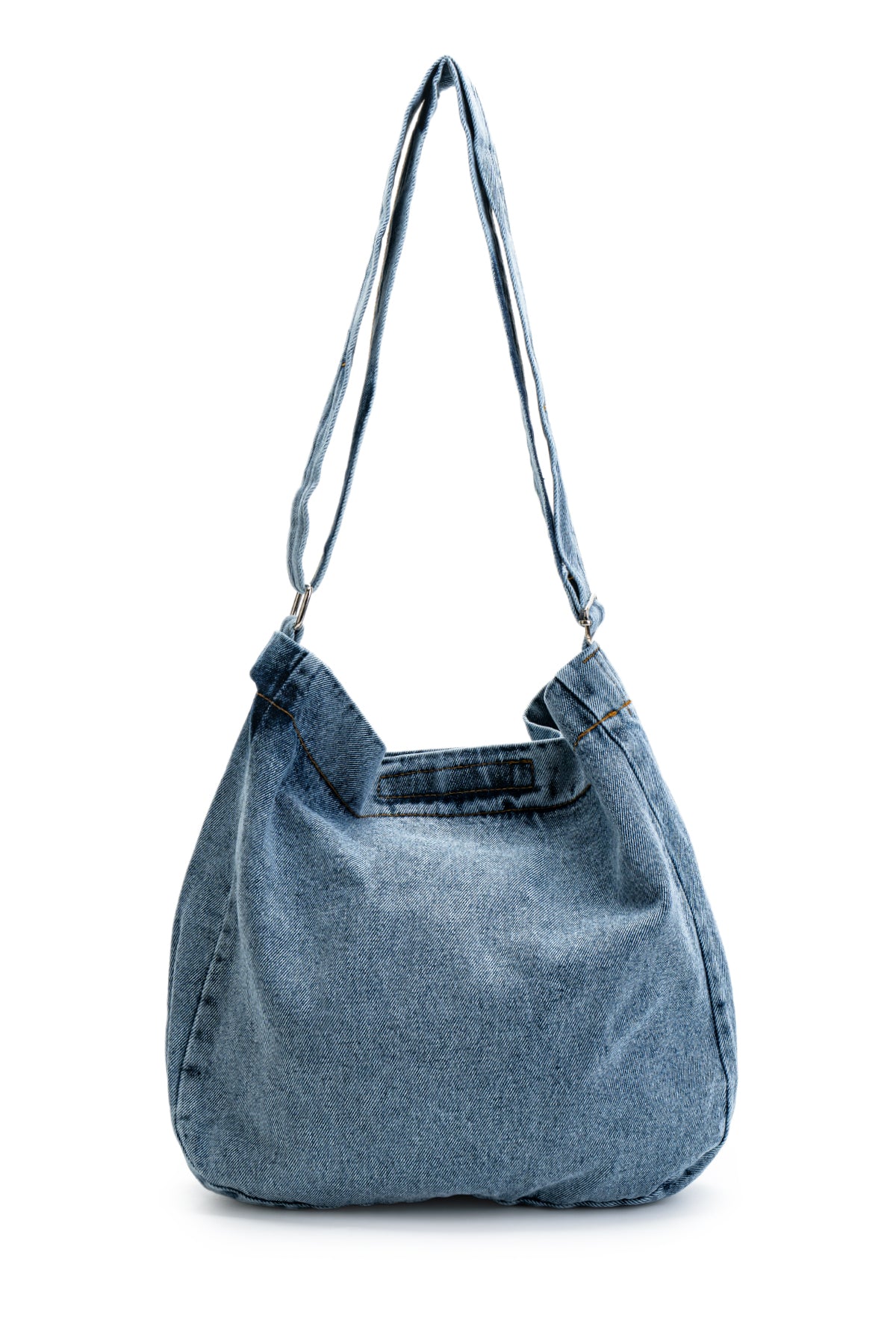 Çift Cepli Denim Kadın Çapraz Çanta Allison Mavi