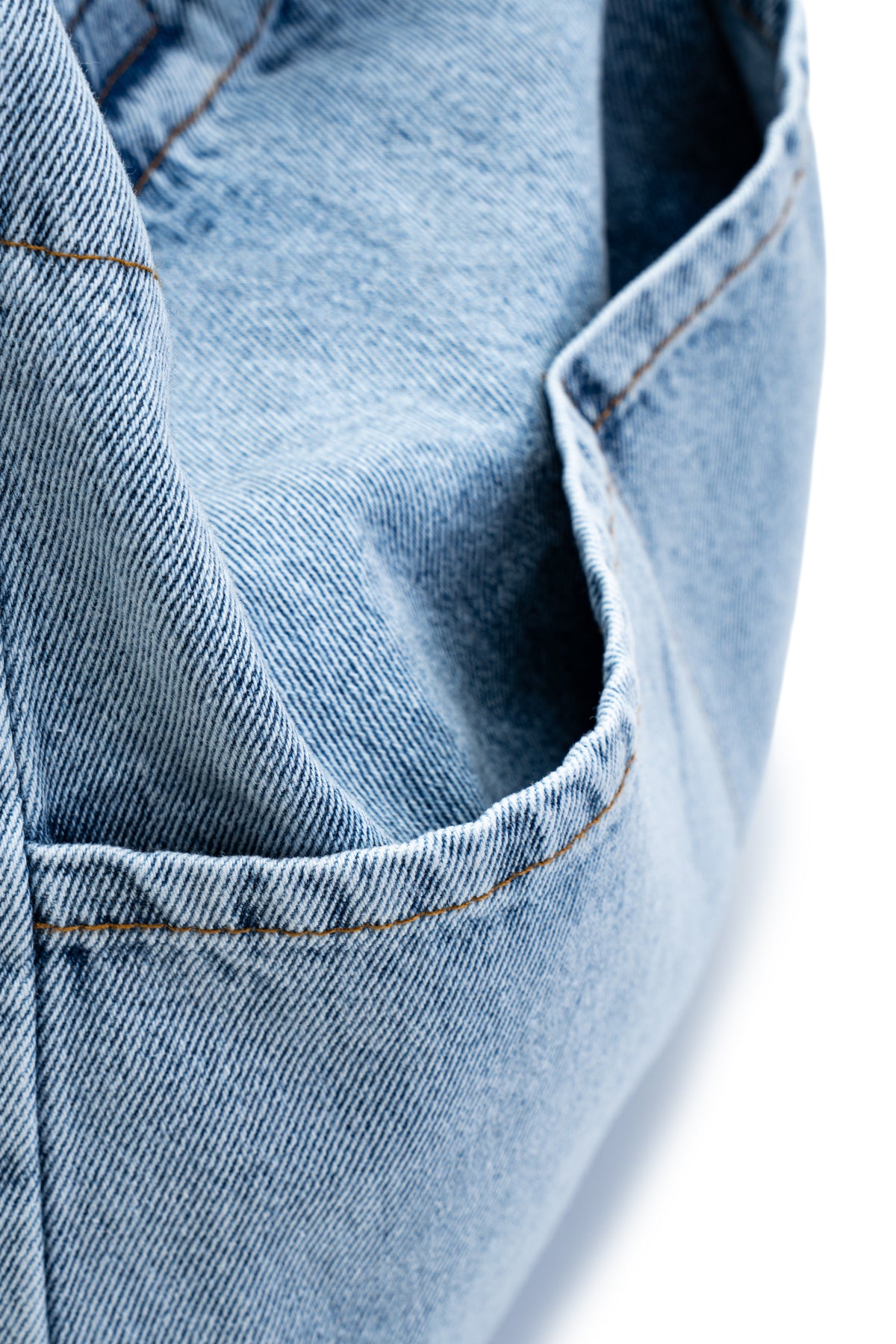 Çift Cepli Denim Kadın Çapraz Çanta Allison Açık Mavi