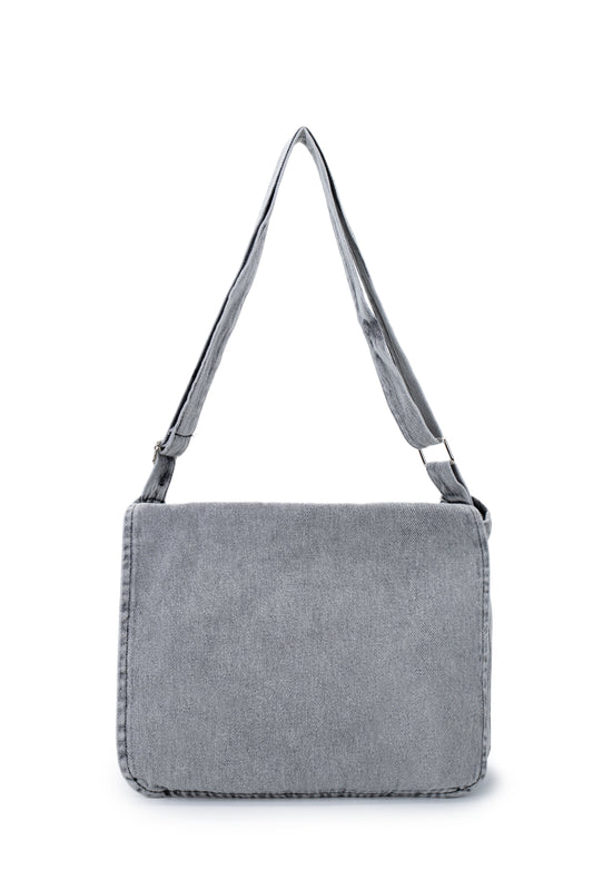 Postacı Denim Kadın Çapraz Çanta Ruby Gri