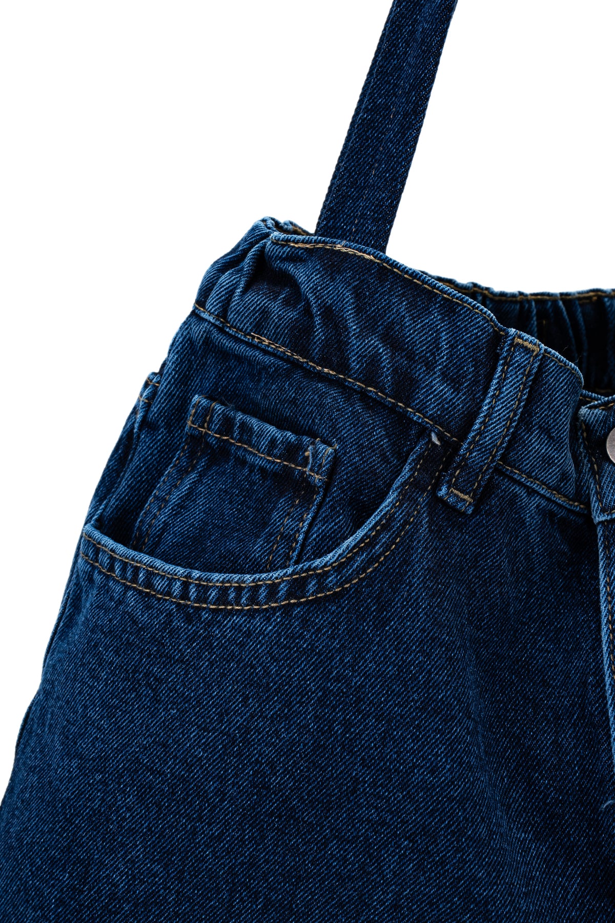 Fermuar Ve Düğme Detaylı Denim Kadın Kol Çanta Harmony Lacivert