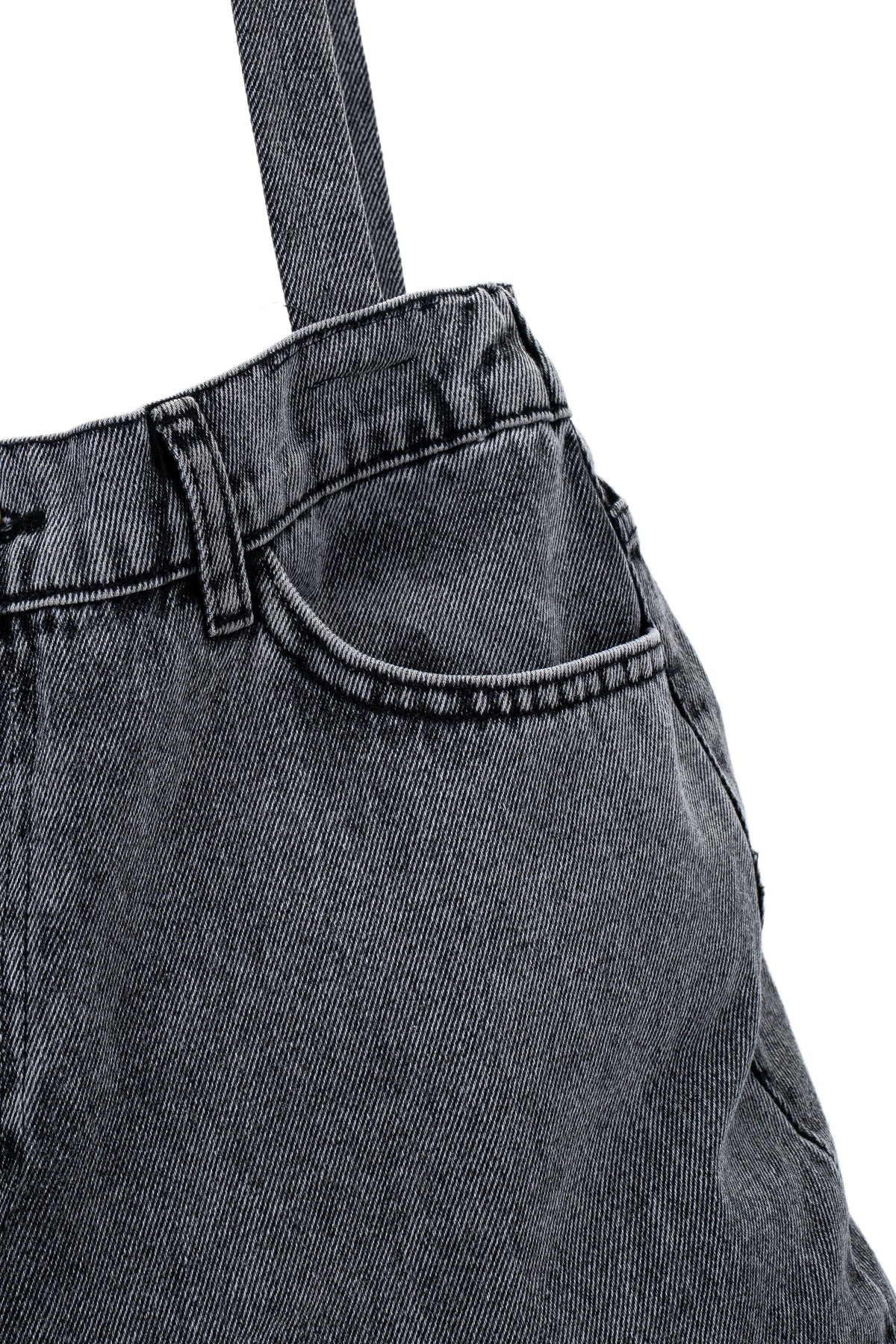 Fermuar Ve Düğme Detaylı Denim Kadın Kol Çanta Harmony Antrasit