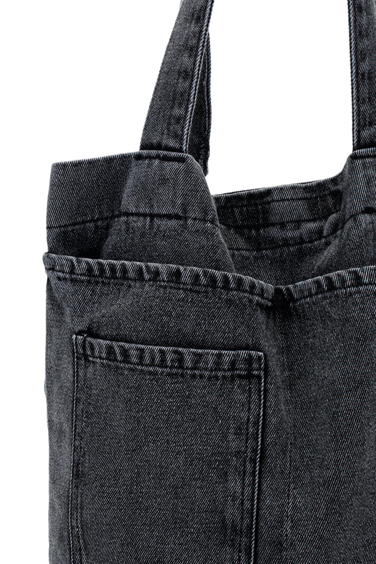Yama Cep Detaylı Denim Kadın Kol Çanta Derek Antrasit