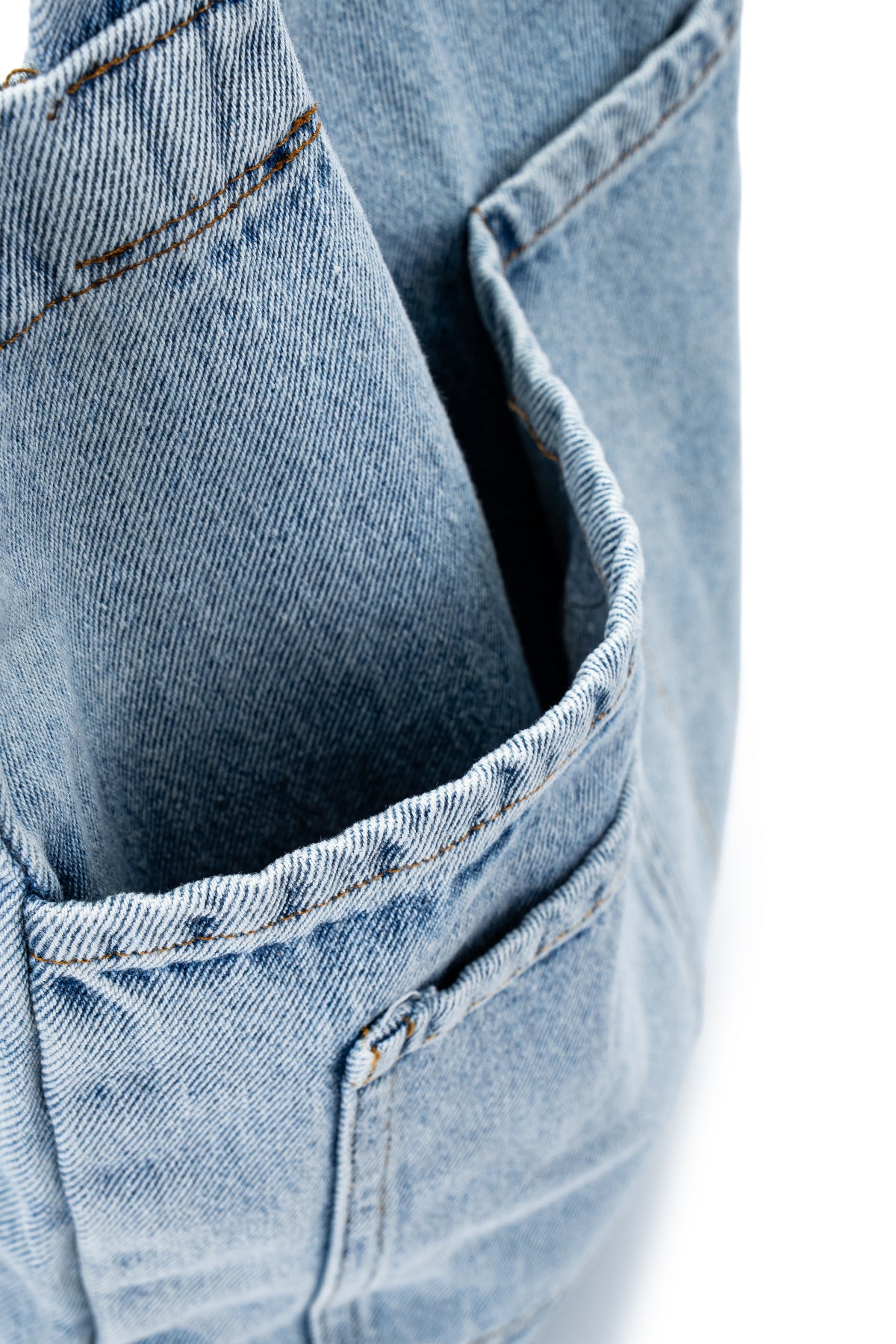 Yama Cep Detaylı Denim Kadın Kol Çanta Derek Açık Mavi