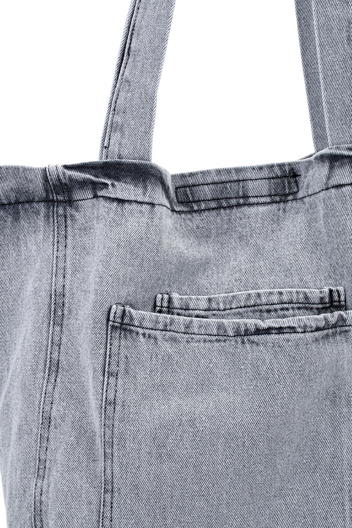 Gizli Cep Görünümlü Salaş Denim Kadın Kol Çanta Ramona Gri