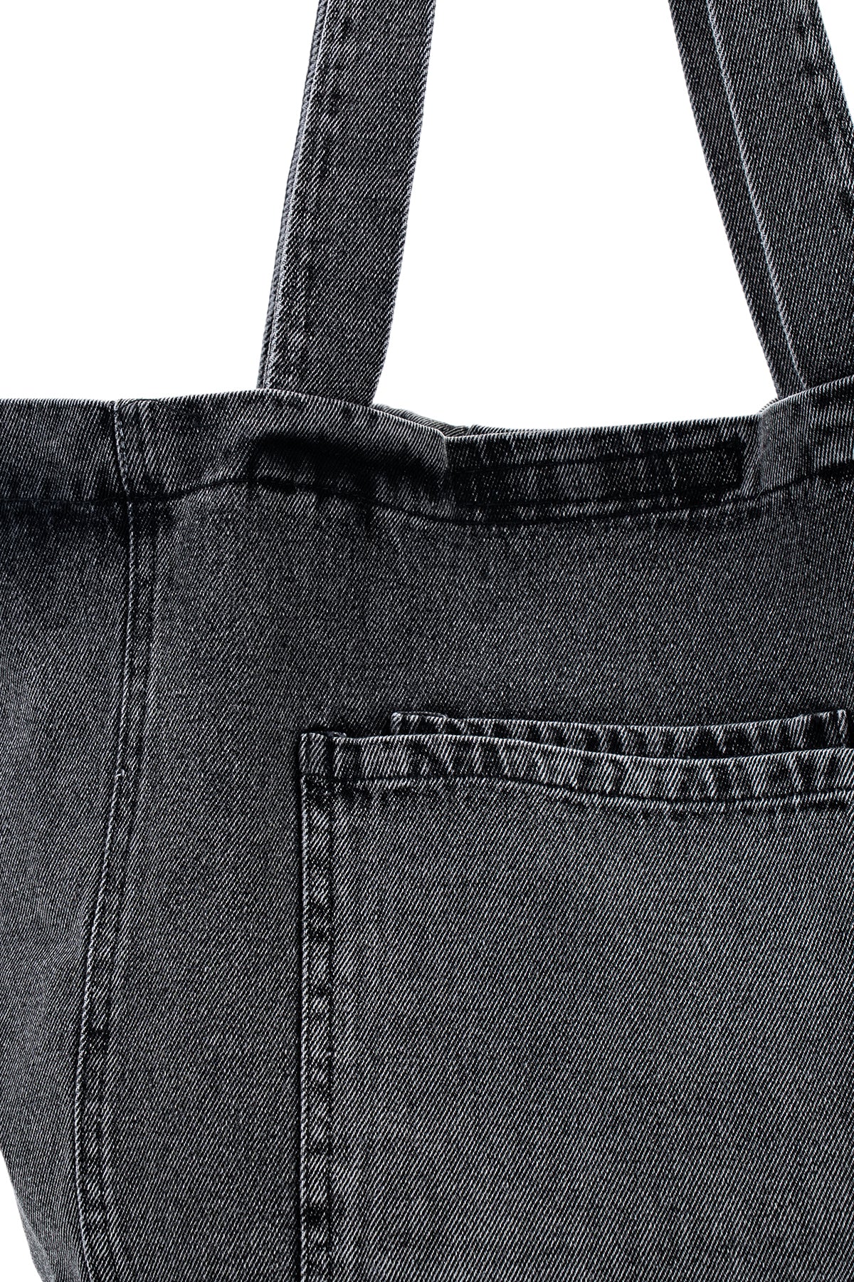 Gizli Cep Görünümlü Salaş Denim Kadın Kol Çanta Ramona Antrasit