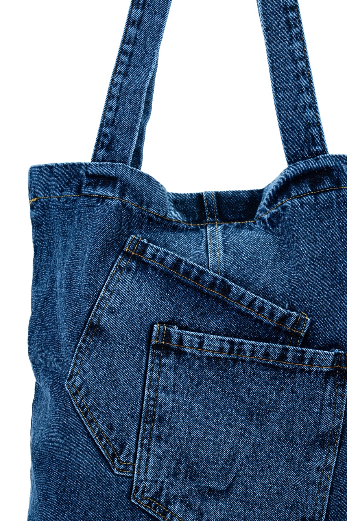 Çapraz Yama Cep Detaylı Denim Kadın Kol Çanta Doli Lacivert
