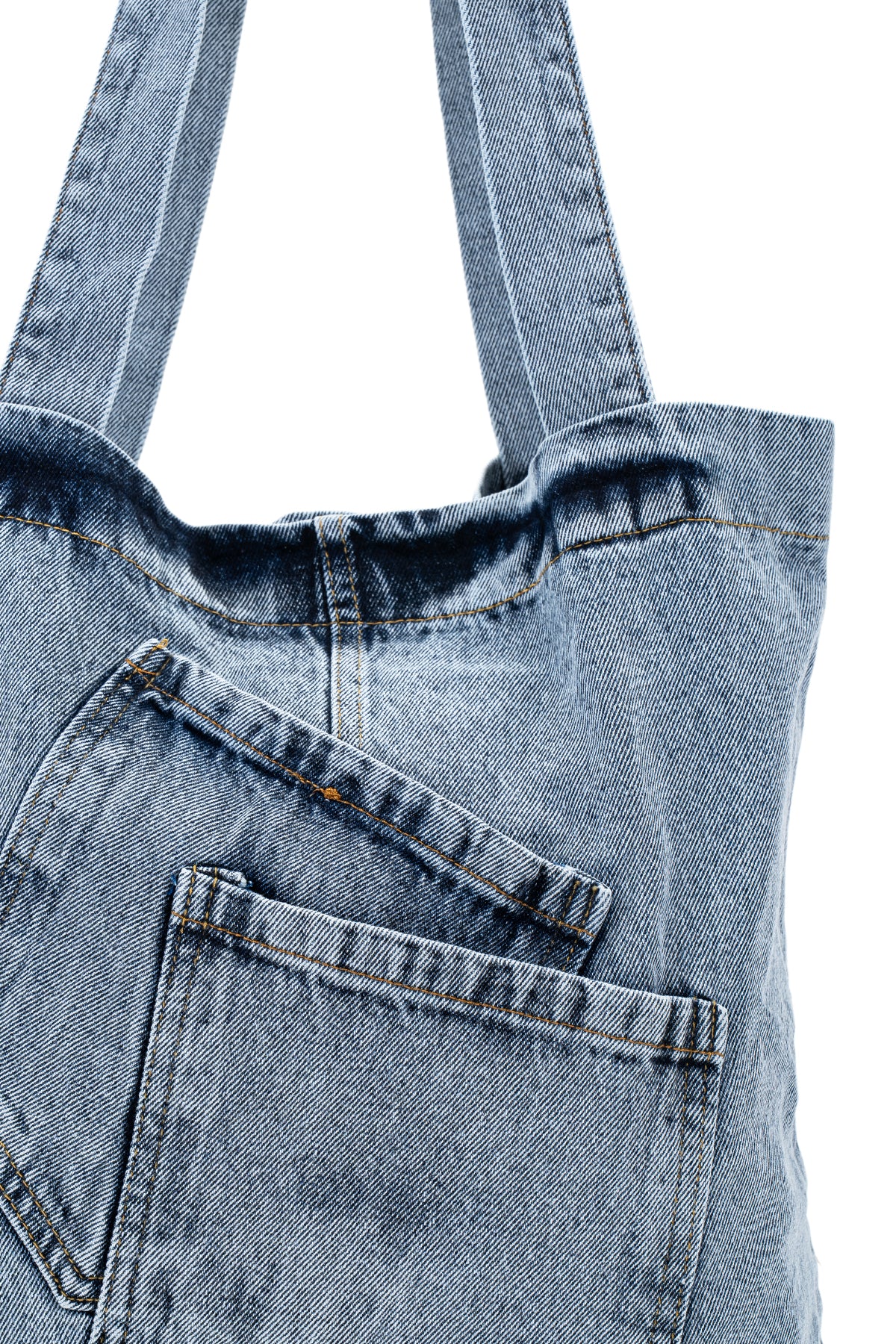 Çapraz Yama Cep Detaylı Denim Kadın Kol Çanta Doli Mavi