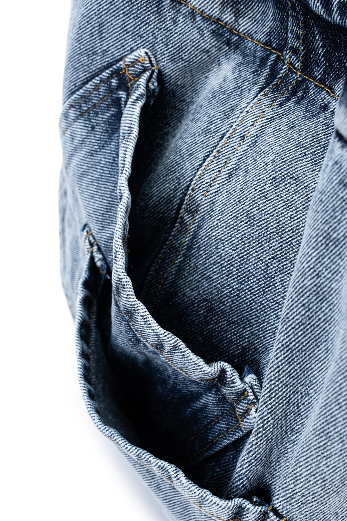 Çapraz Yama Cep Detaylı Denim Kadın Kol Çanta Doli Mavi