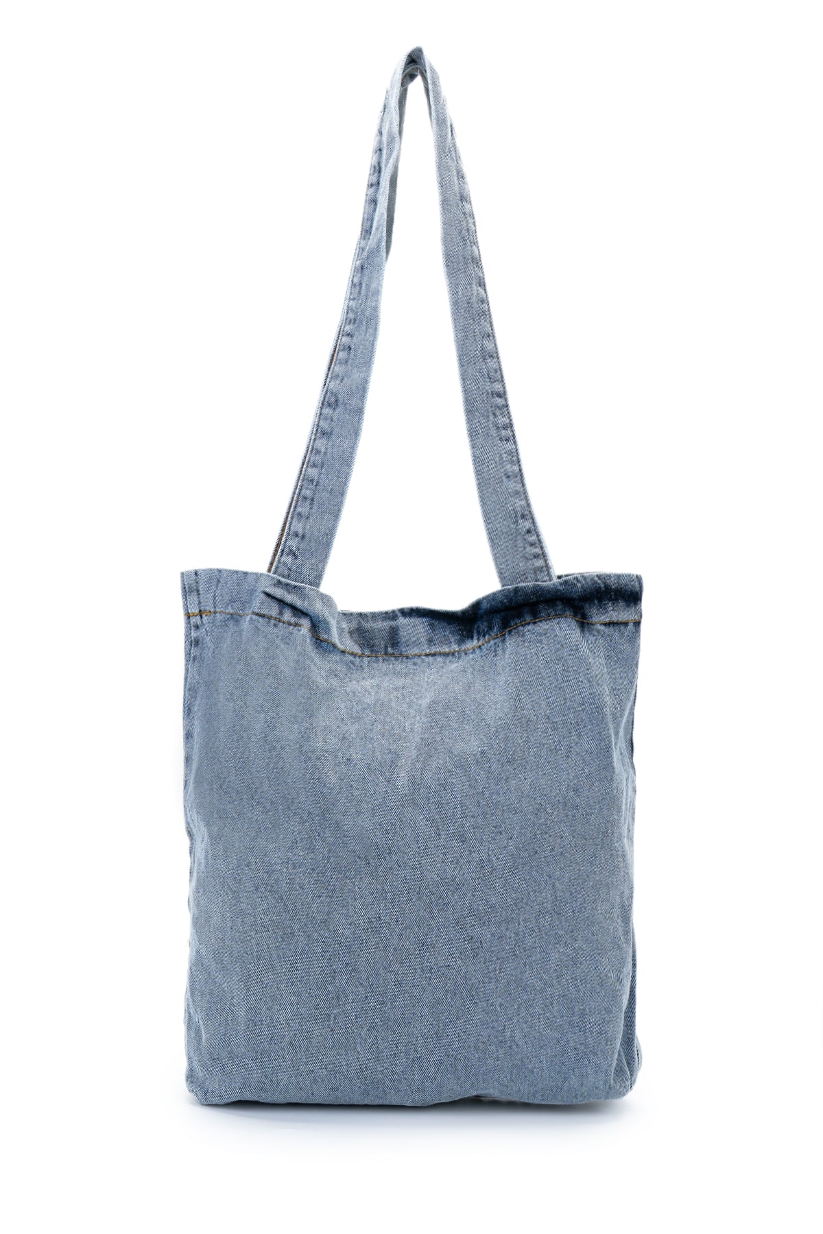 Çapraz Yama Cep Detaylı Denim Kadın Kol Çanta Doli Mavi