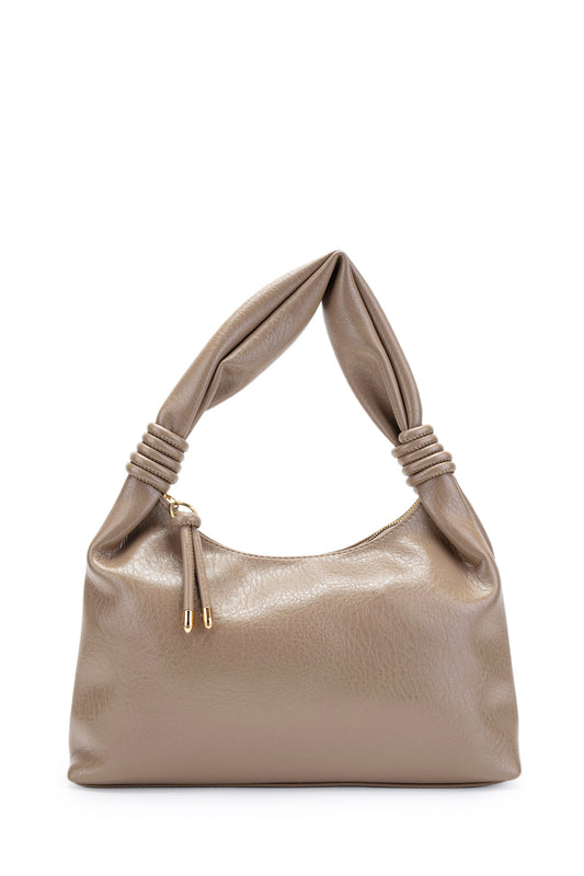 Büğüm Detaylı Lady Kadın Kol Çanta Vizon