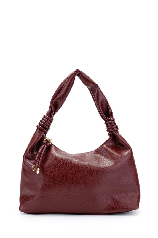 Büğüm Detaylı Lady Kadın Kol Çanta Bordo