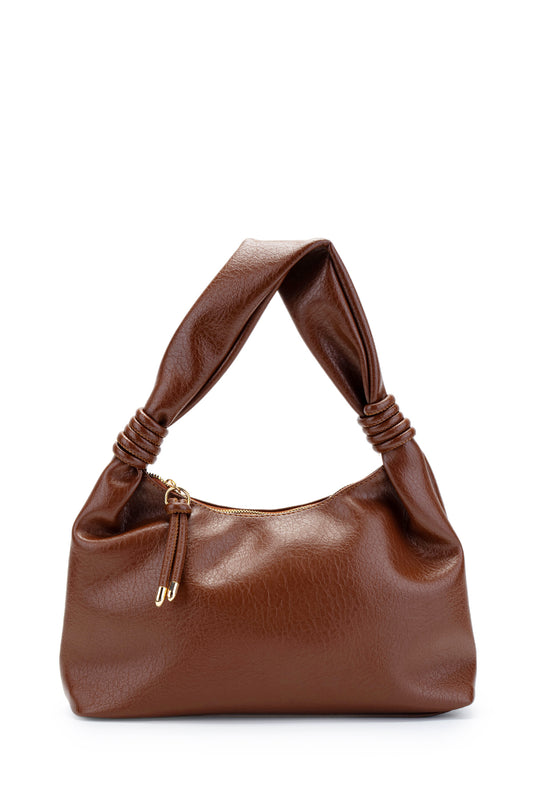 Büğüm Detaylı Lady Kadın Kol Çanta Taba