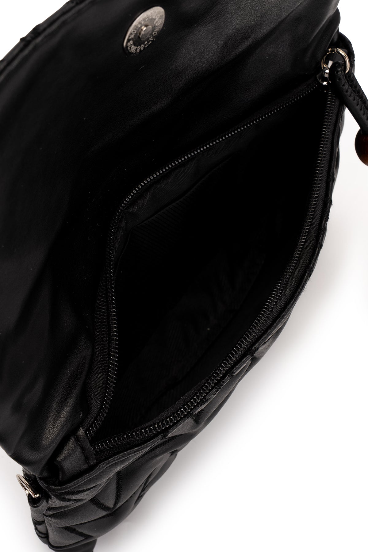 Bilek Askılı Yıldız Desen Clutch Kadın Çapraz Çanta Picasso Siyah