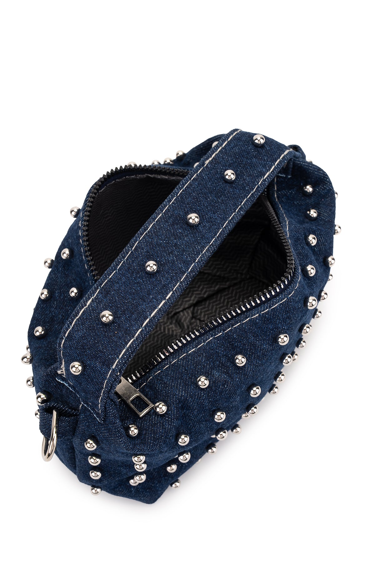 Trok Detaylı Zincir Askılı Kadın Çapraz Çanta Romeo Denim Lacivert