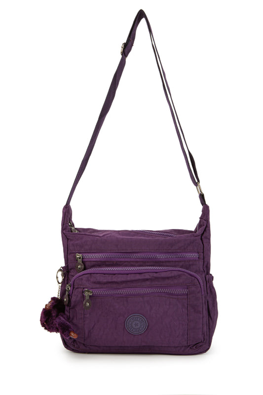 Çok Cepli Klinkır Postacı Hope Kadın Çapraz Çanta Mor