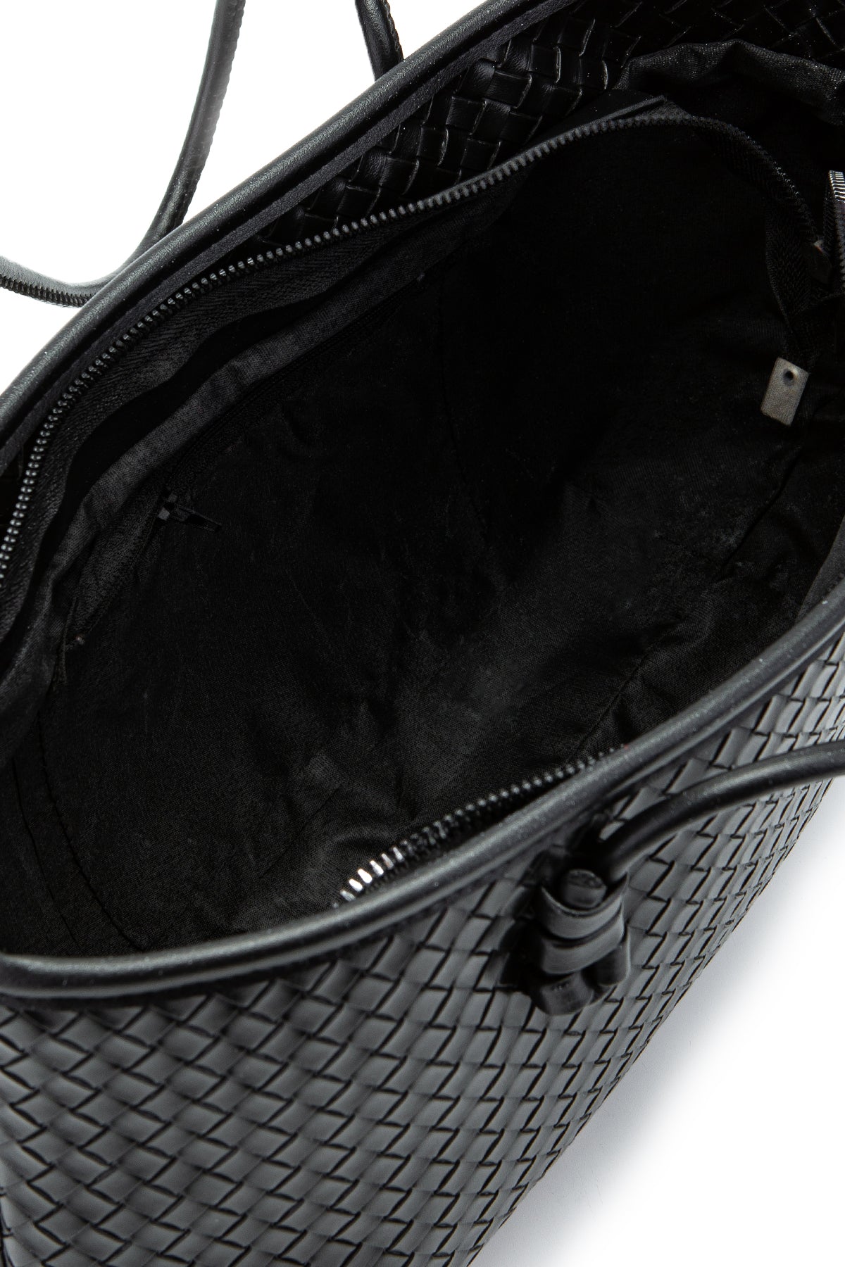 Örgü Detaylı Suni Deri Dora Kadın Kol Çanta Siyah