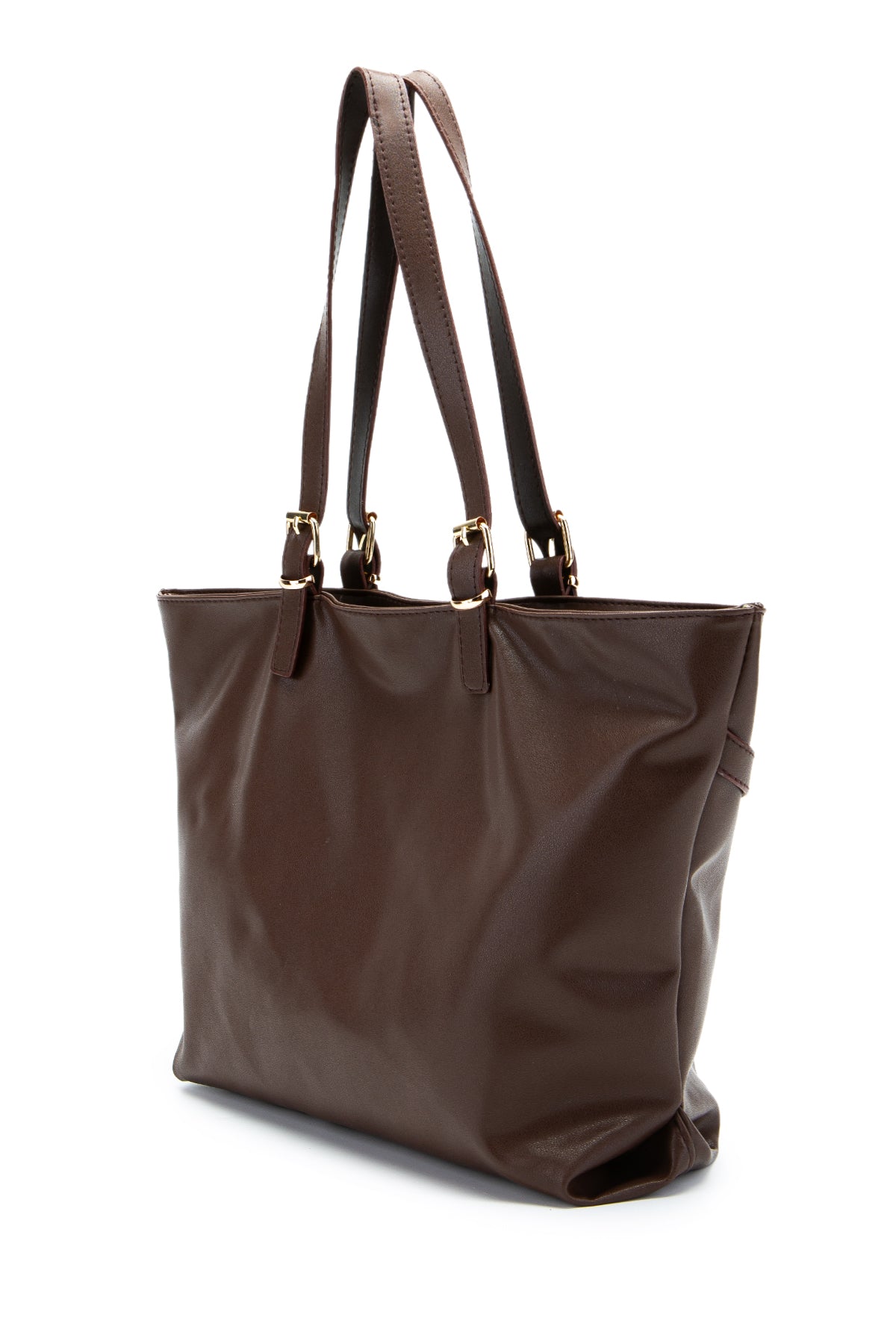 Kemer Detaylı Suni Deri Vest Kadın Kol Çanta Kahverengi